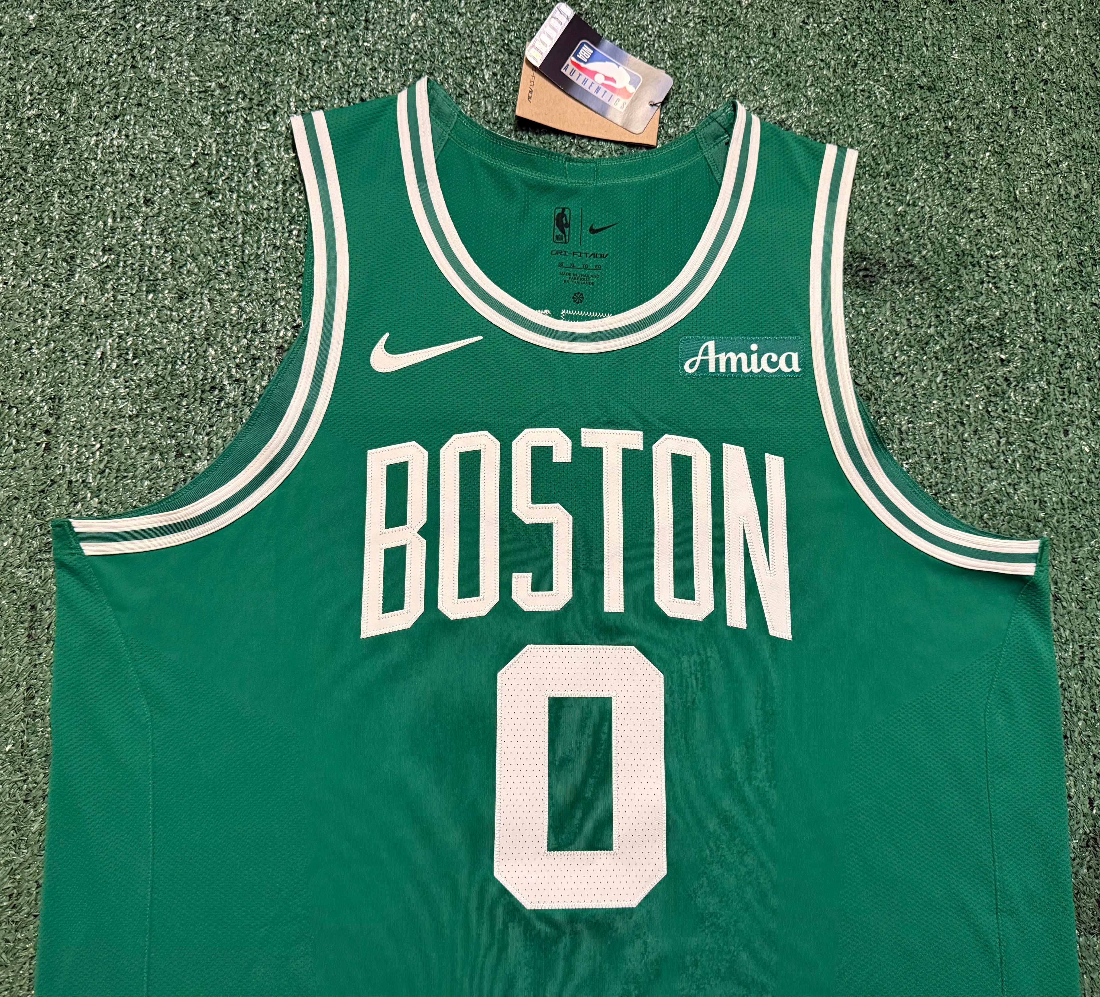 Jayson Tatum Boston Celtics Jersey #0 Nike ADV Authentic Green Size 52 (XL) NBA