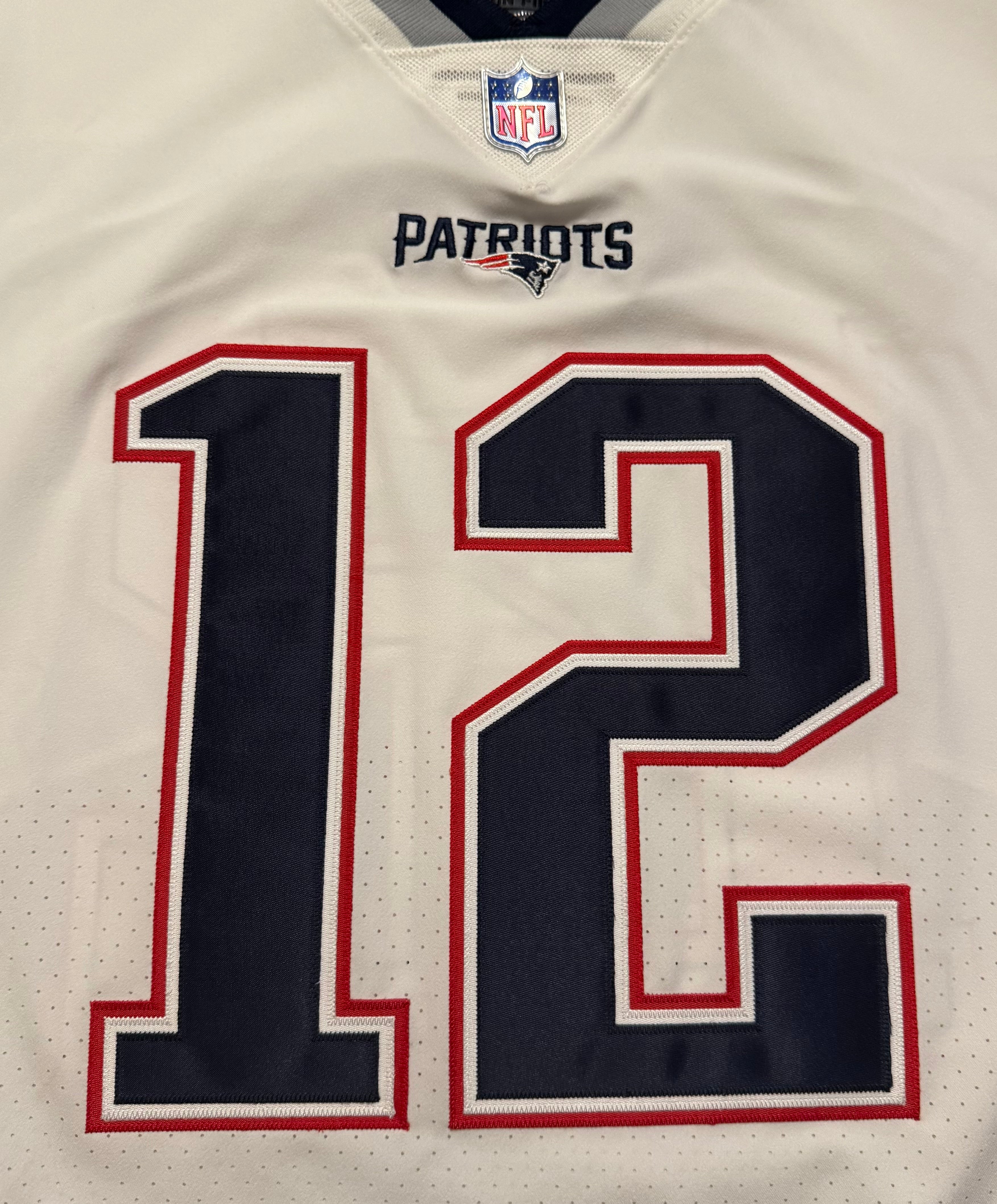 Tom Brady New England Patriots Jersey #12 Nike Vapor Elite White Size 48 (XL) NFL