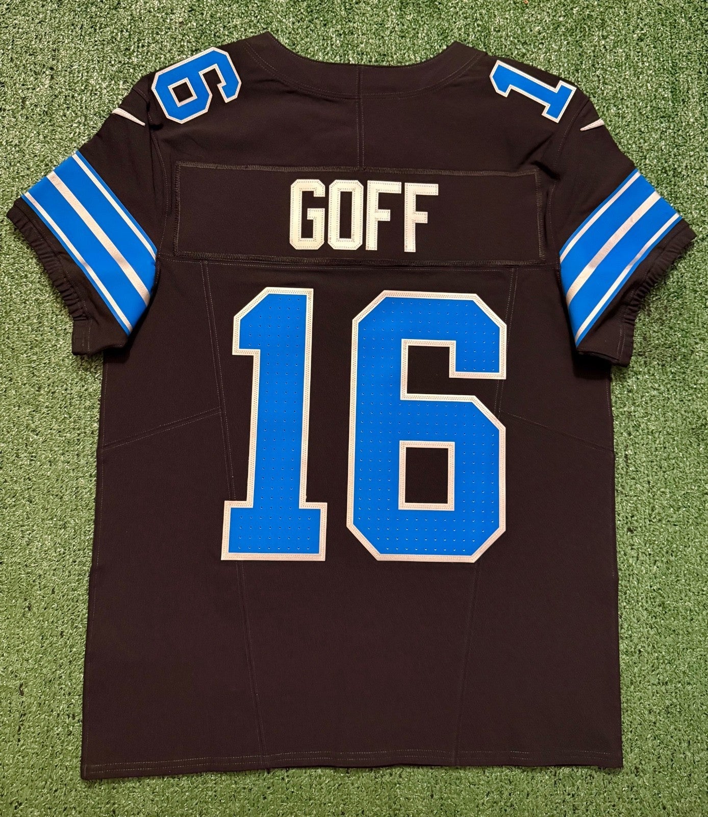 Jared Goff Detroit Lions Jersey #16  Nike Vapor FUSE Elite Black Size 40 (Medium) NFL