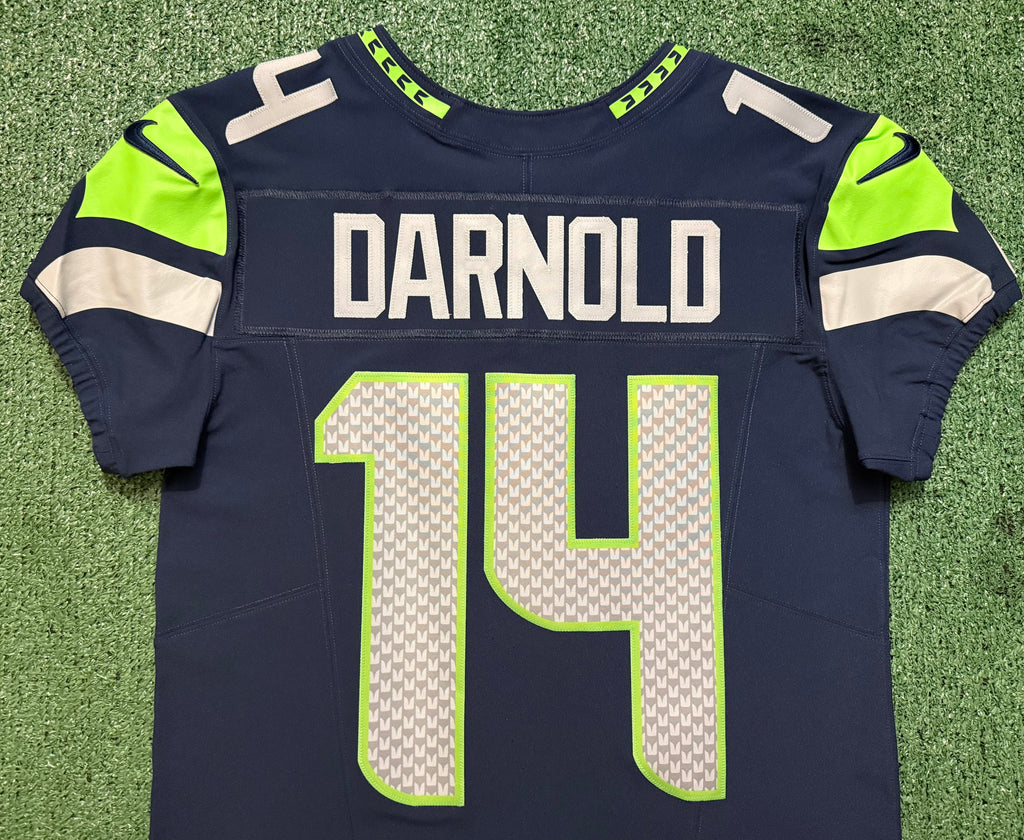 Sam Darnold Seattle Seahawks Jersey #14 Nike Vapor FUSE Elite Navy Size 40 (Medium) NFL