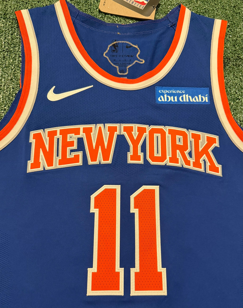 Jalen Brunson New York Knicks Jersey #11 Finals Nike ADV Authentic Blue Size 48 (L) NBA
