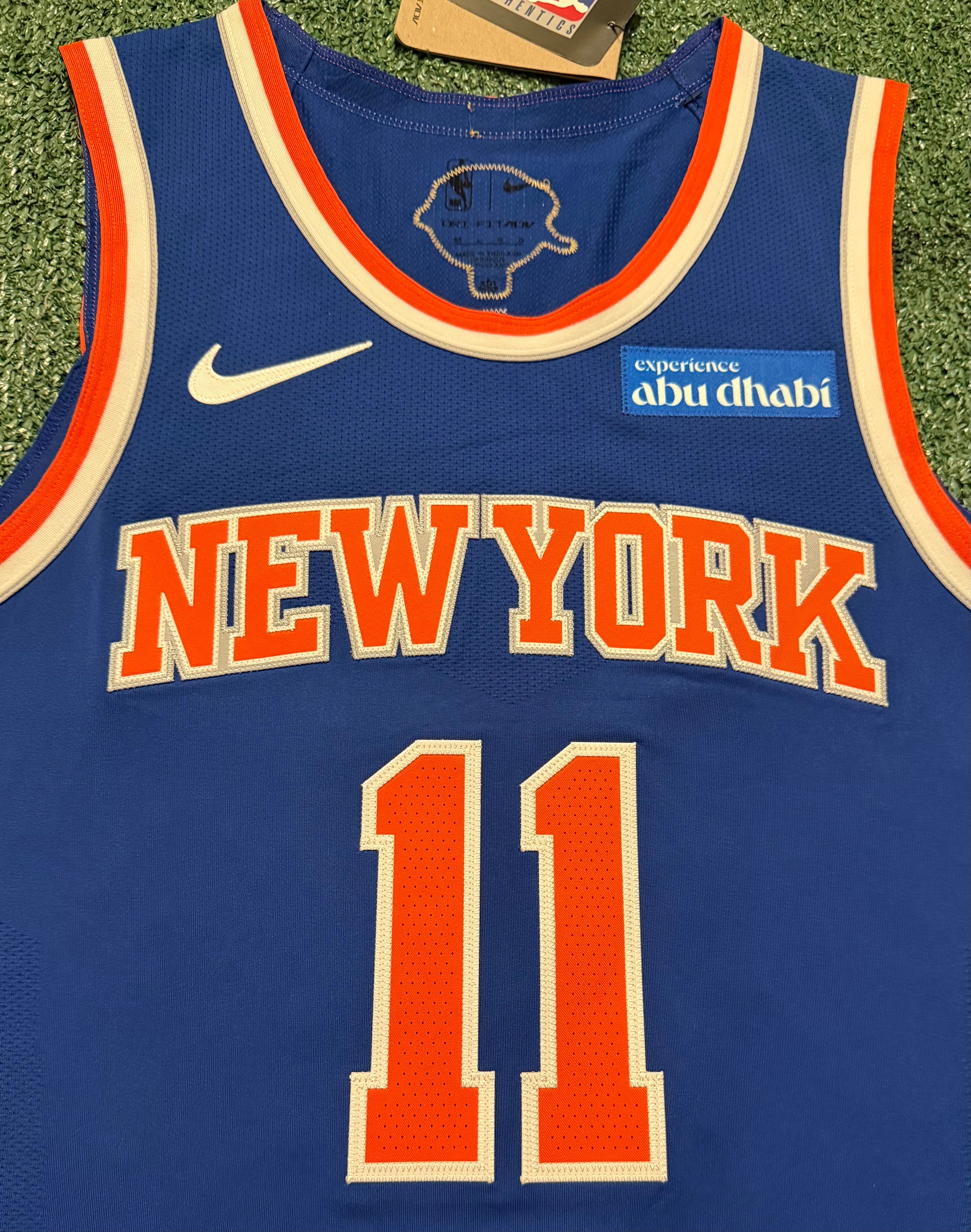Jalen Brunson New York Knicks Jersey #11 Finals Nike ADV Authentic Blue Size 48 (L) NBA