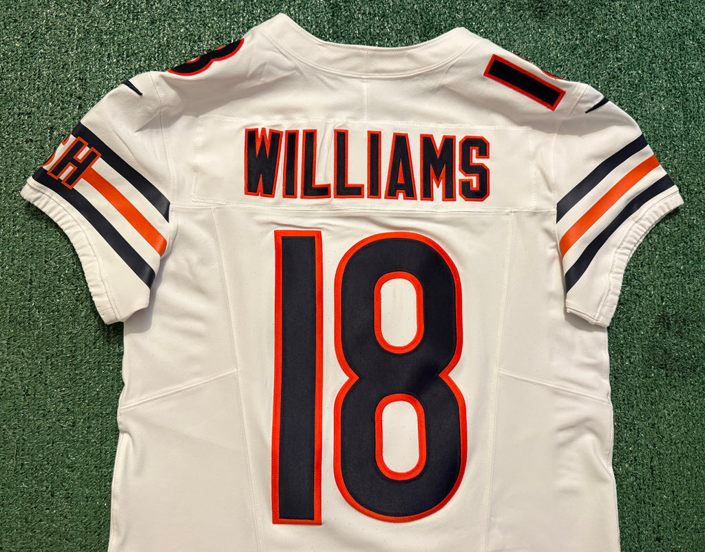Caleb Williams Chicago Bears Jersey #18 Nike Vapor FUSE Elite White Size 40 (Medium) NFL