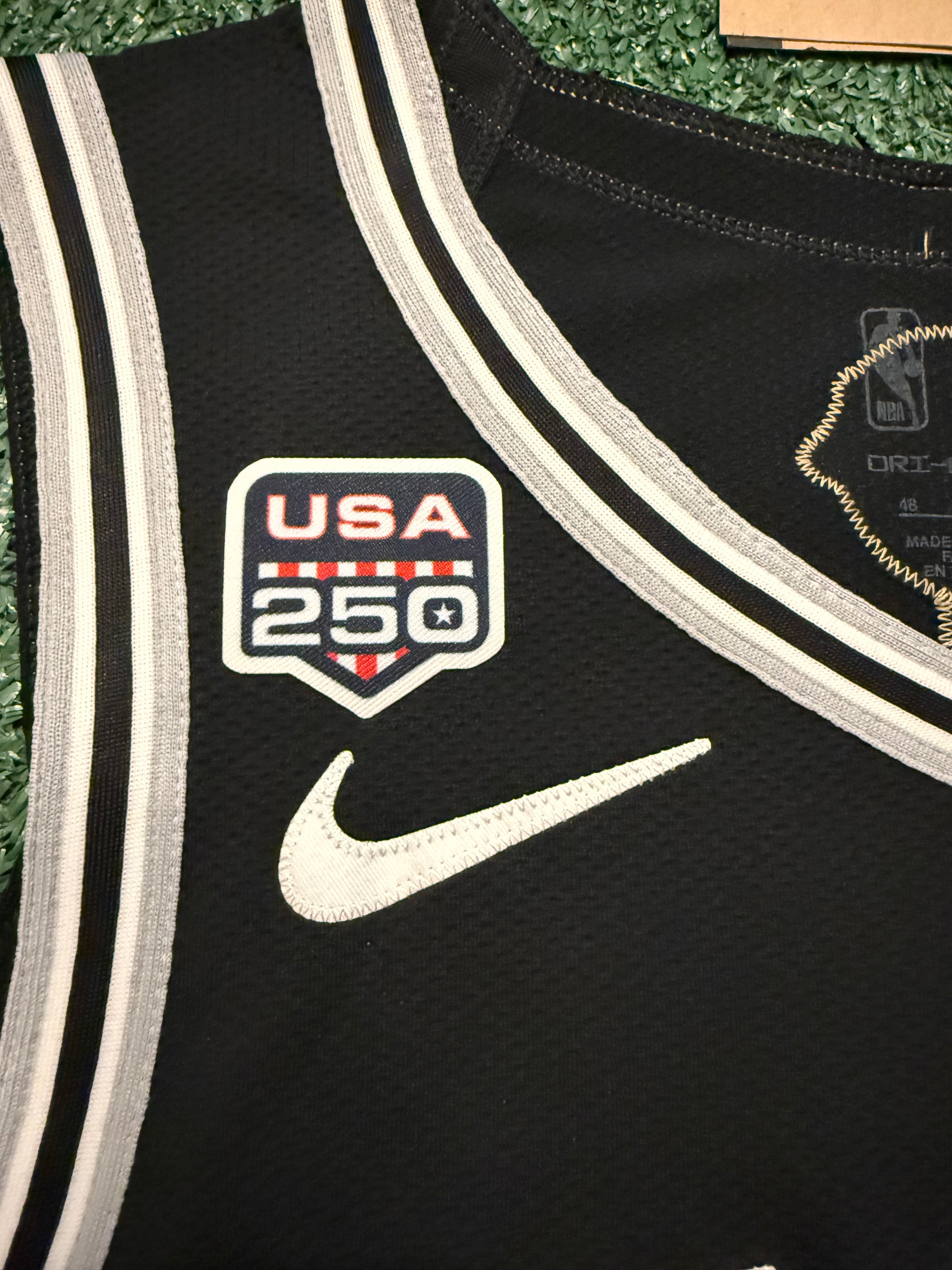 Victor Wembanyama San Antonio Spurs Jersey #1 Nike ADV Authentic Black Size 48 (L) NBA