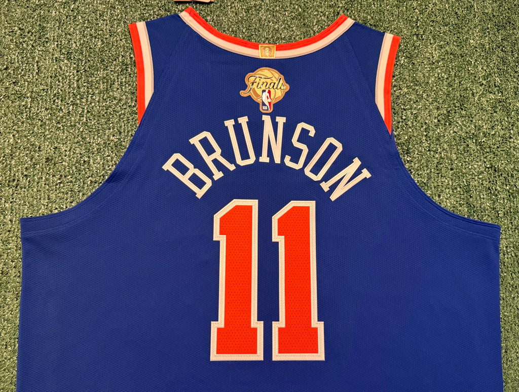 Jalen Brunson New York Knicks Jersey #11 Finals Nike ADV Authentic Blue Size 52 (XL) NBA