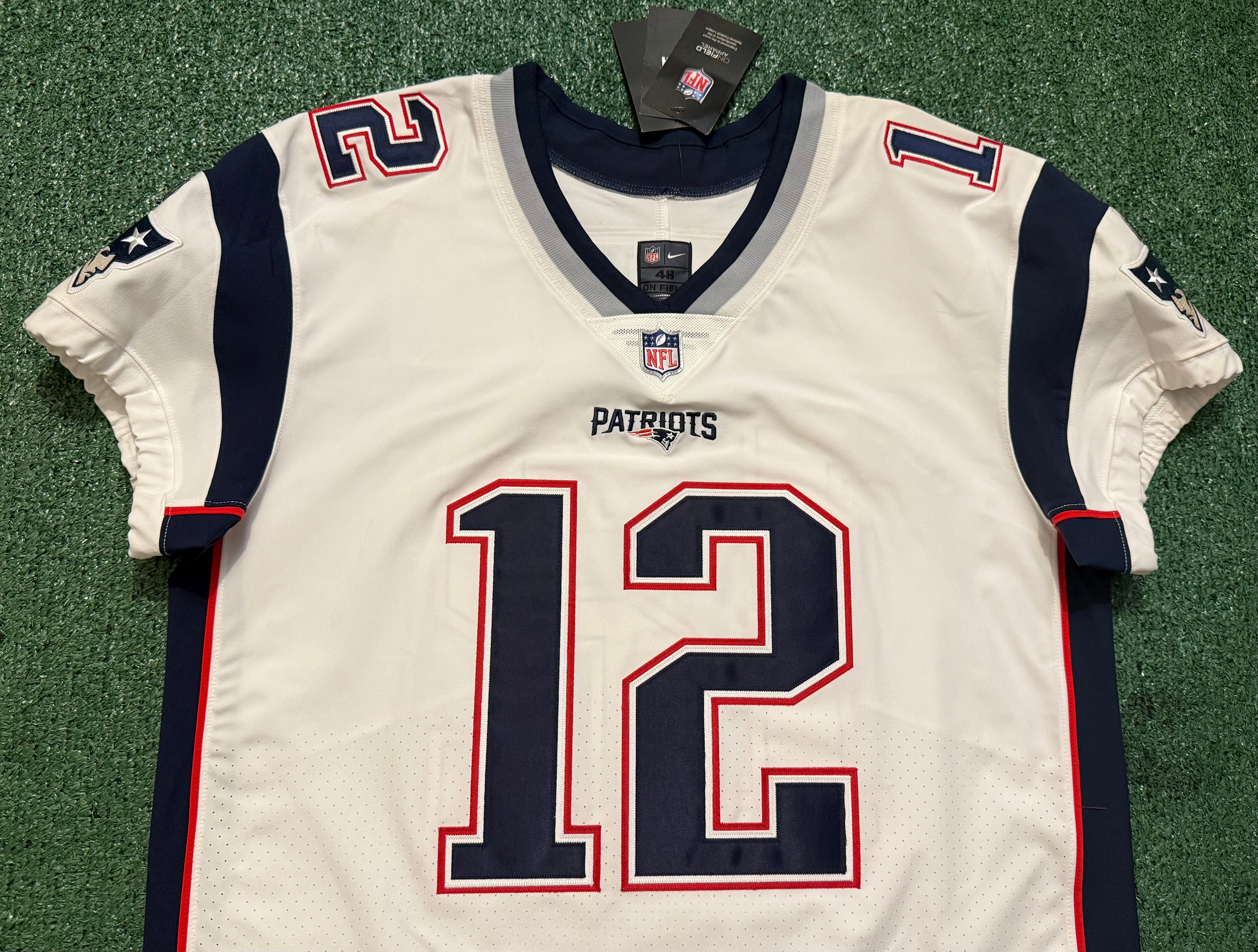Tom Brady New England Patriots Jersey #12 Nike Vapor Elite White Size 48 (XL) NFL