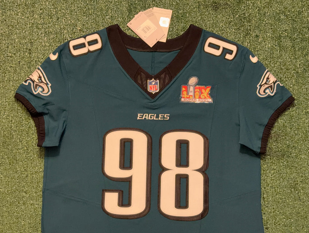 Jalen Carter Philadelphia Eagles Jersey #98 Nike Vapor FUSE Elite green Size 44 (Large) NFL