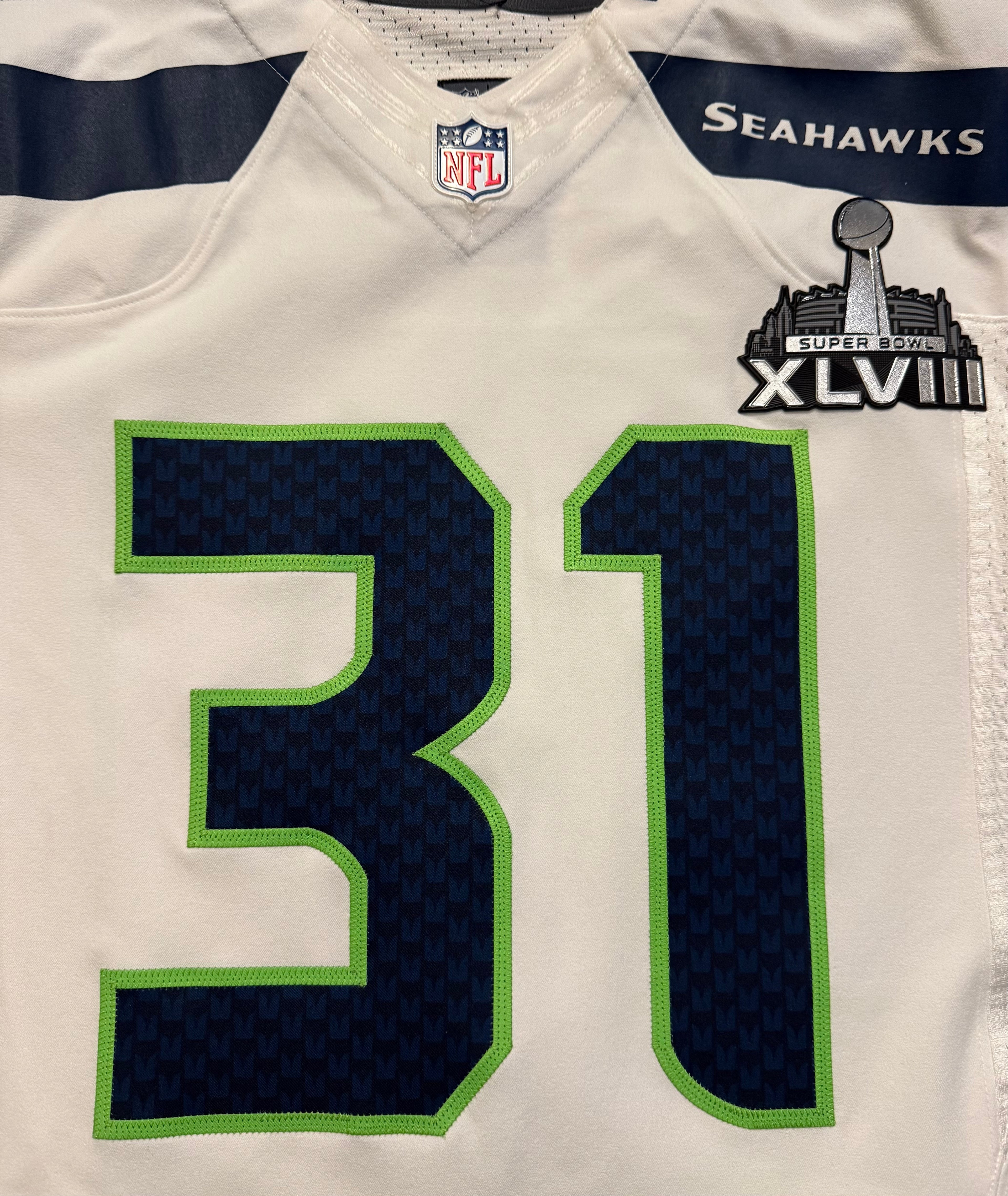 Cam Chancellor Seattle Seahawks 
Jersey #31 Nike Elite white Size 44 (Large) NFL
