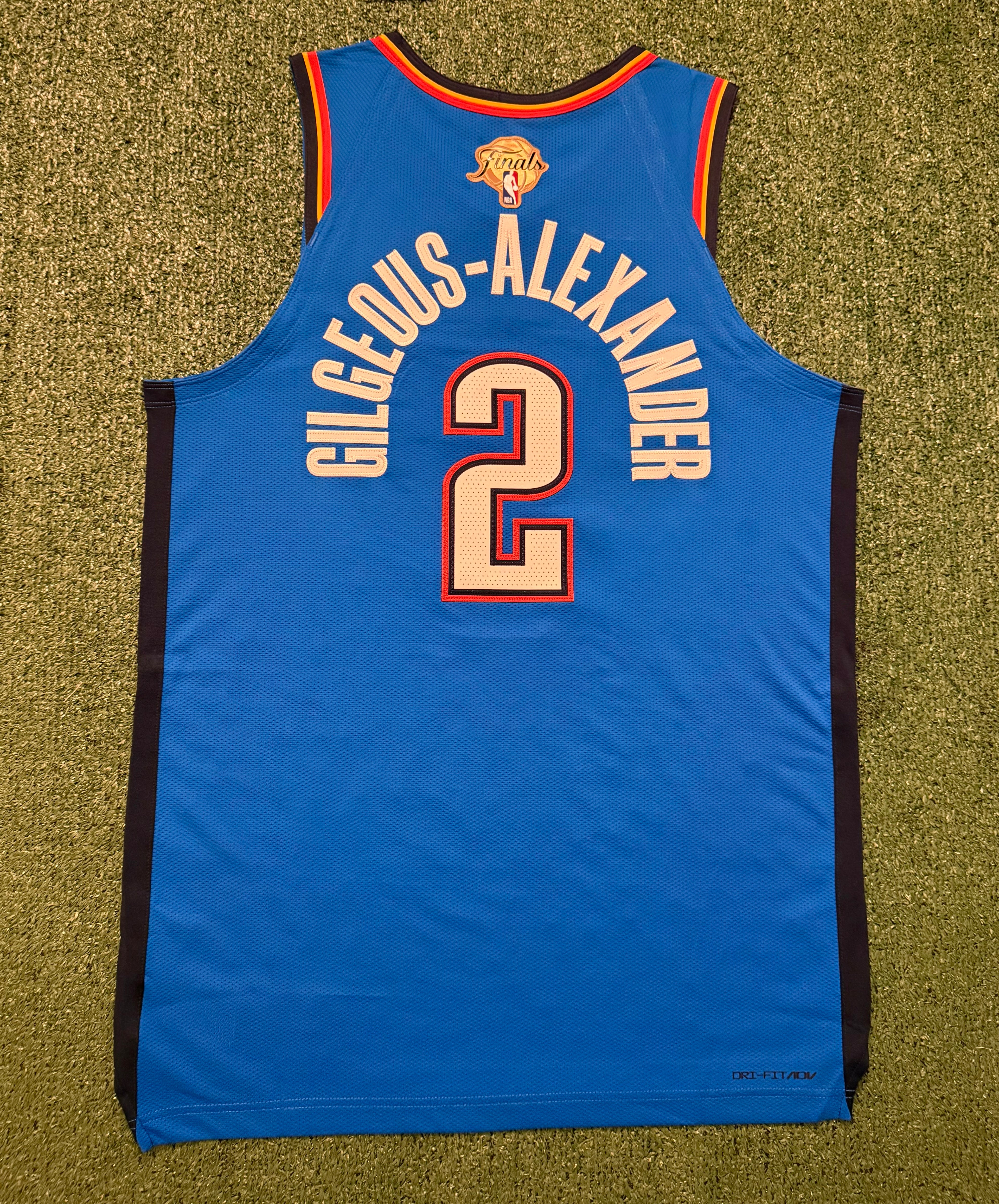 Shai Gilgeous-Alexander Oklahoma City Thunder Jersey #2 Nike ADV Authentic Blue Size 48 (L) NBA