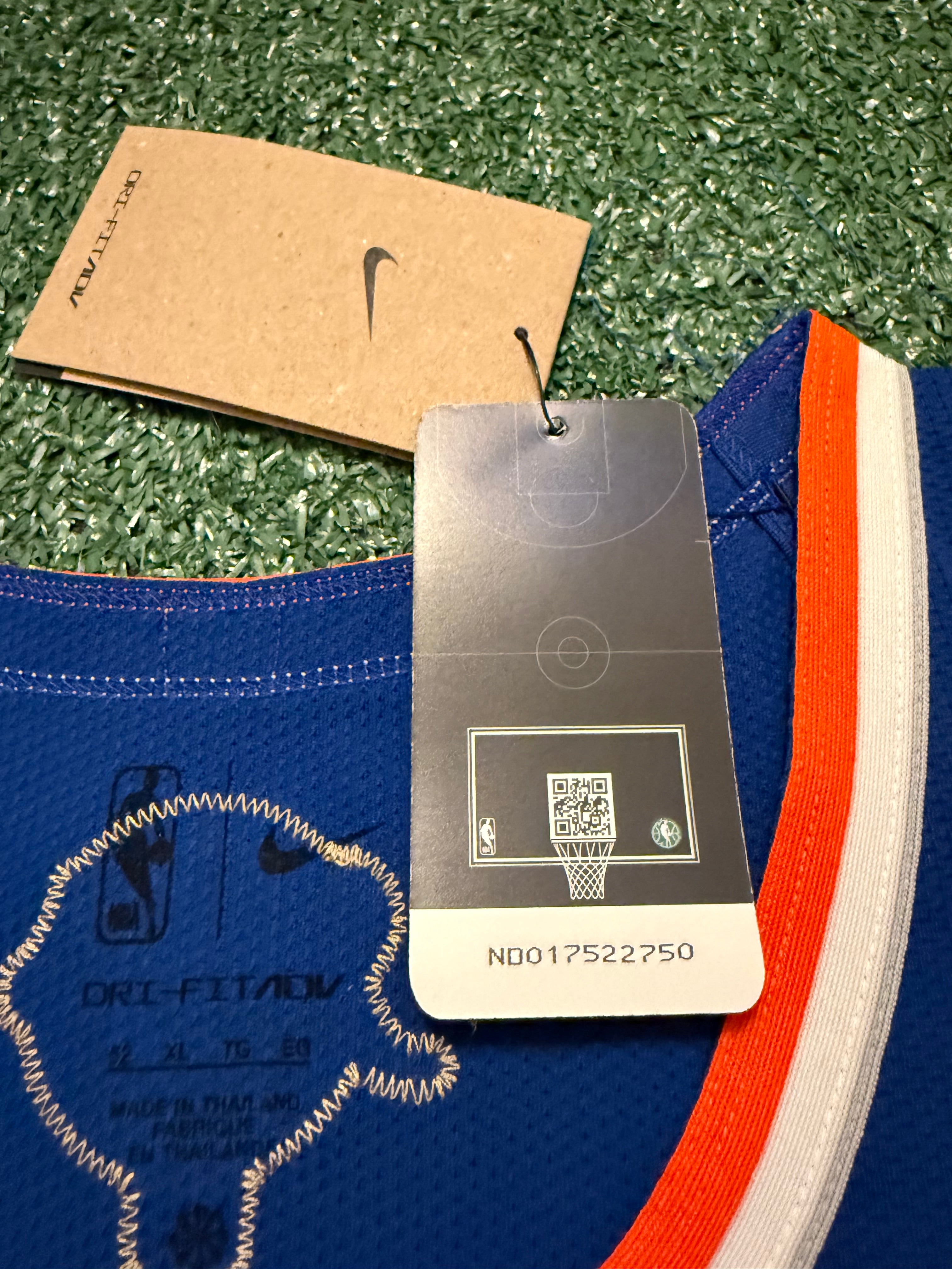 Jalen Brunson New York Knicks Jersey #11 Finals Nike ADV Authentic Blue Size 52 (XL) NBA