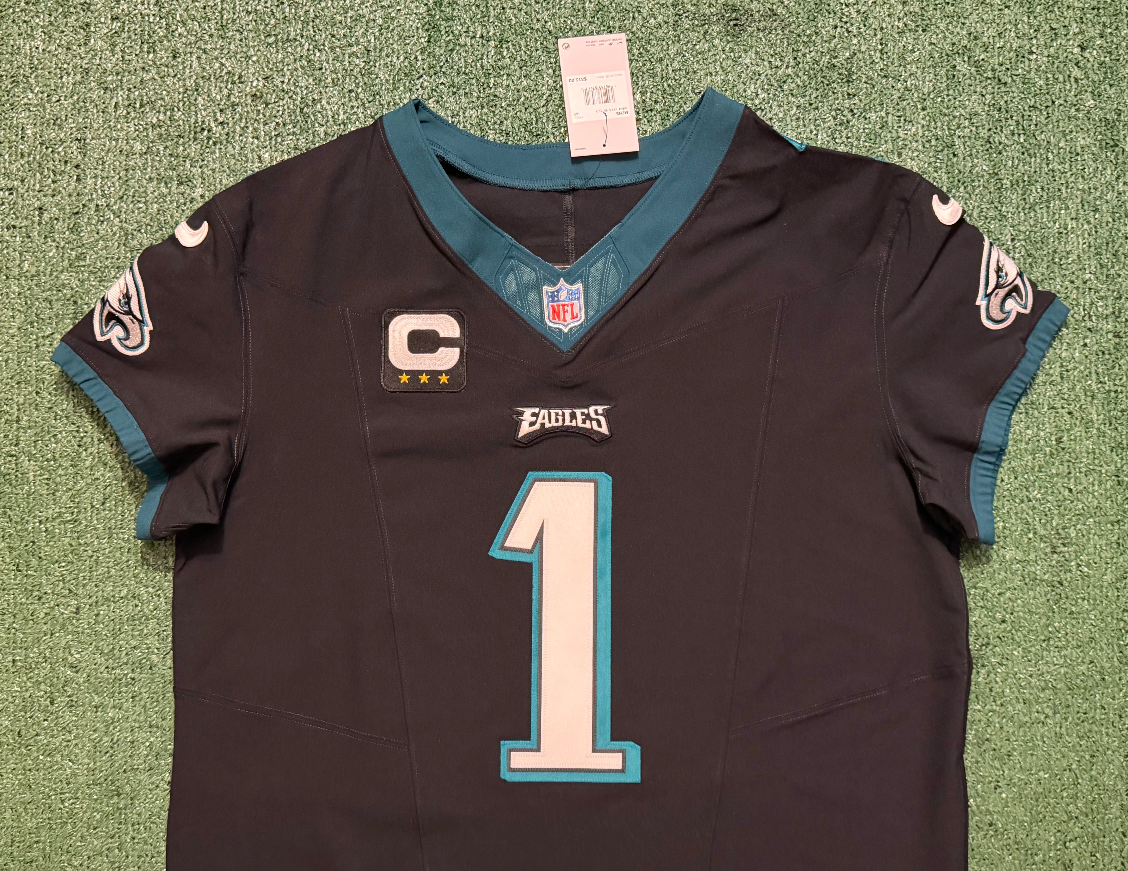 Jalen Hurts Philadelphia Eagles Jersey #1 Nike Vapor FUSE Elite Black size 48 (XL) NFL
