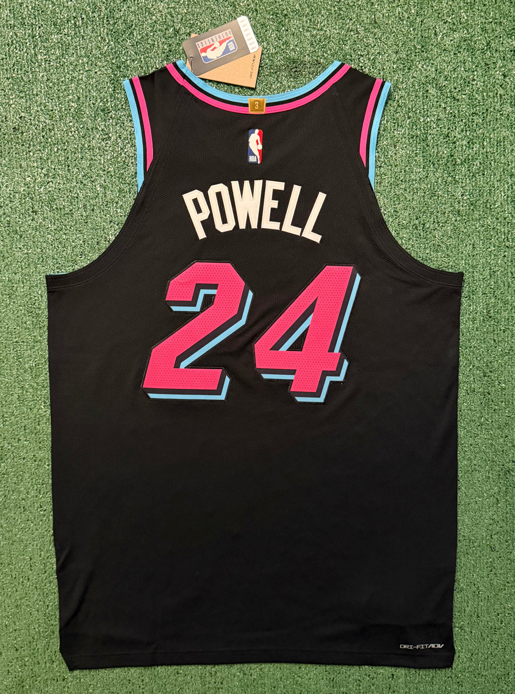 Norman Powell Miami Heat Jersey Nike ADV Authentic Black Size 48 (Large) NBA