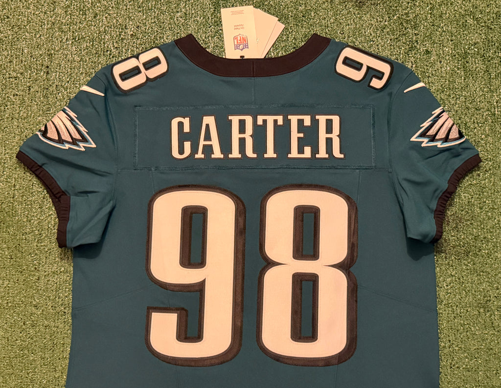 Jalen Carter Philadelphia Eagles Jersey #98 Nike Vapor FUSE Elite green Size 44 (Large) NFL