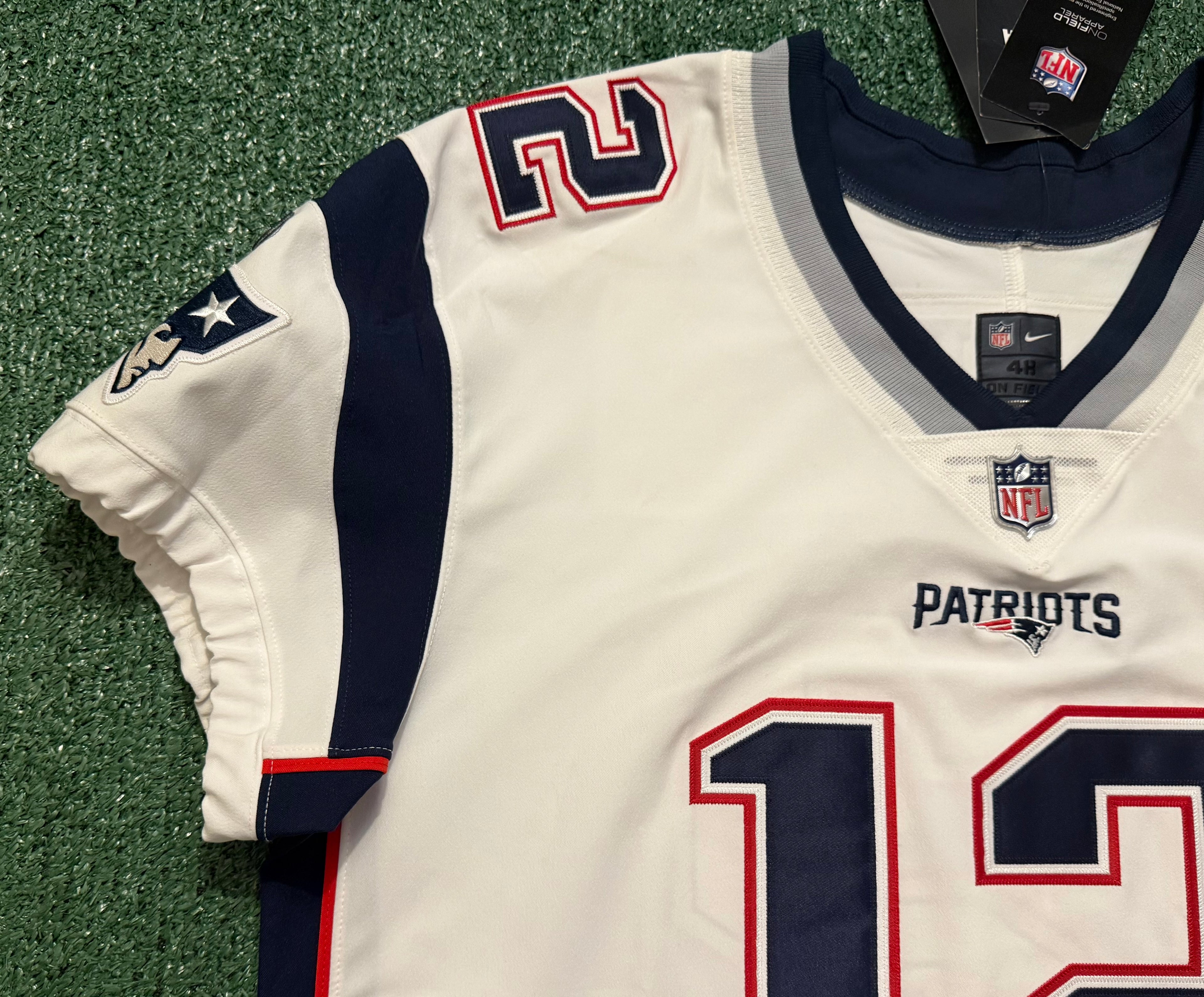 Tom Brady New England Patriots Jersey #12 Nike Vapor Elite White Size 48 (XL) NFL