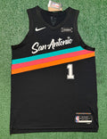 Victor Wembanyama San Antonio Spurs Jersey #1 Nike ADV Authentic Black Size 48 (L) NBA