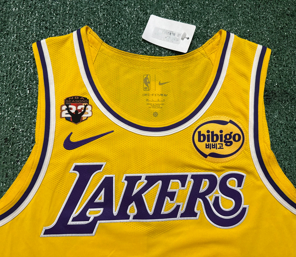 LeBron James Los Angeles Lakers Jersey #23 Nike ADV Authentic Gold Size 48 (L) NBA