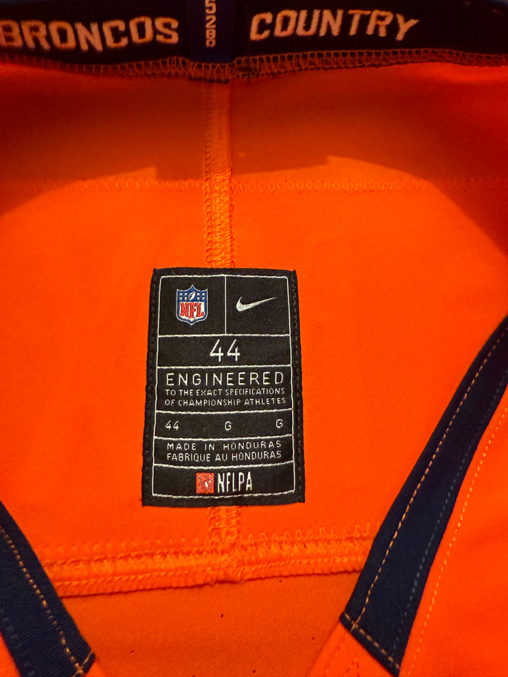 Bo Nix Denver Broncos Jersey #10 Nike Vapor Fuse Elite Orange Size 44 (L) NFL