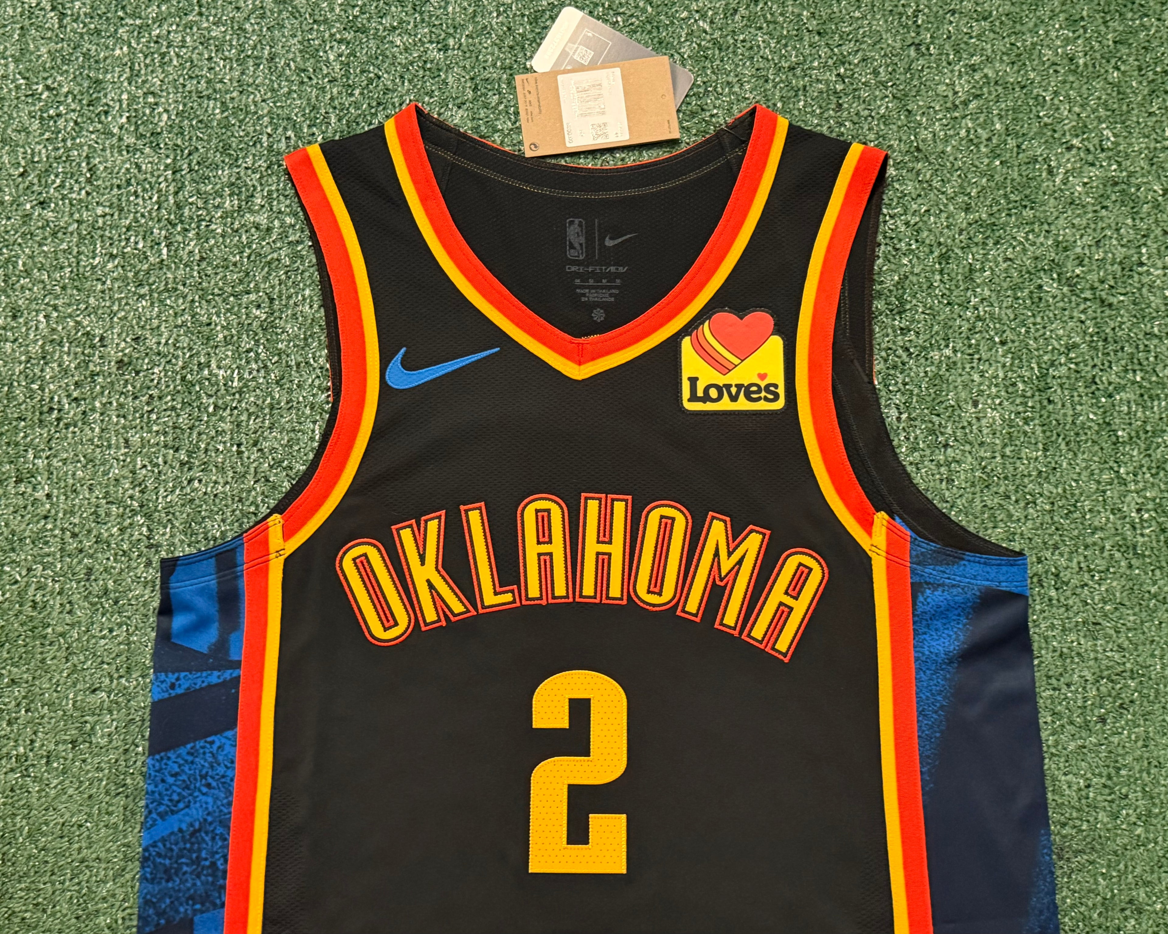 Shai Gilgeous-Alexander Oklahoma City Thunder Jersey #2 Nike ADV Authentic Black Size 44 (M) NBA
