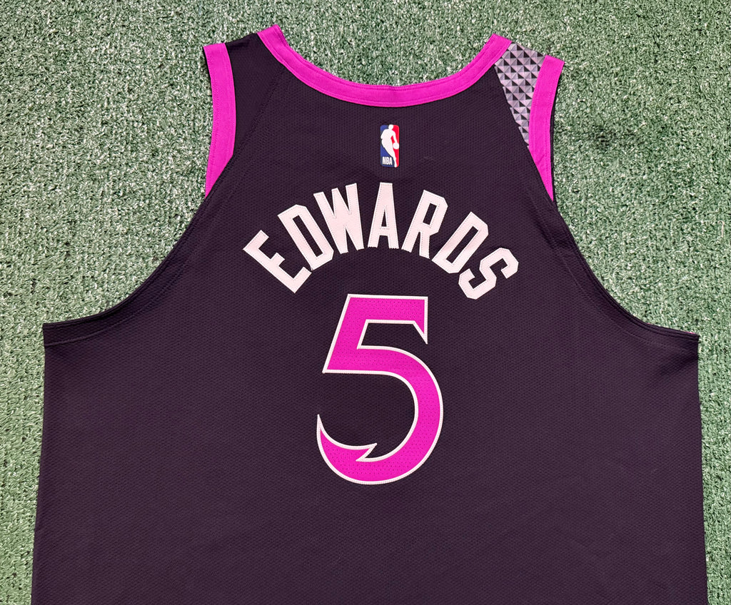 Anthony Edwards Minnesota Timberwolves Jersey #5 Nike ADV Authentic Black Size 52 (XL) NBA