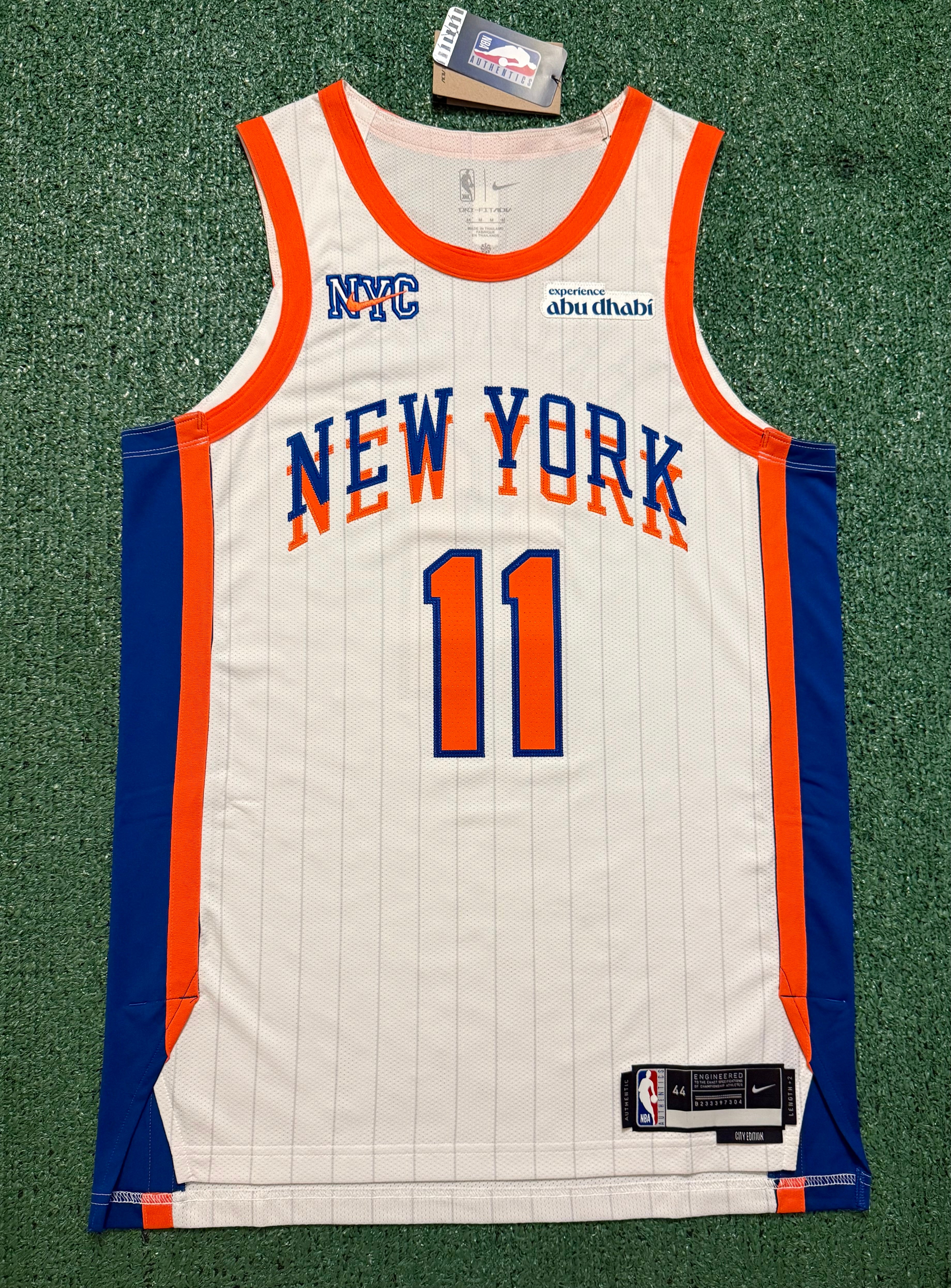 Jalen Brunson New York Knicks Jersey #11 Nike ADV Authentic White Size 44 (M) NBA