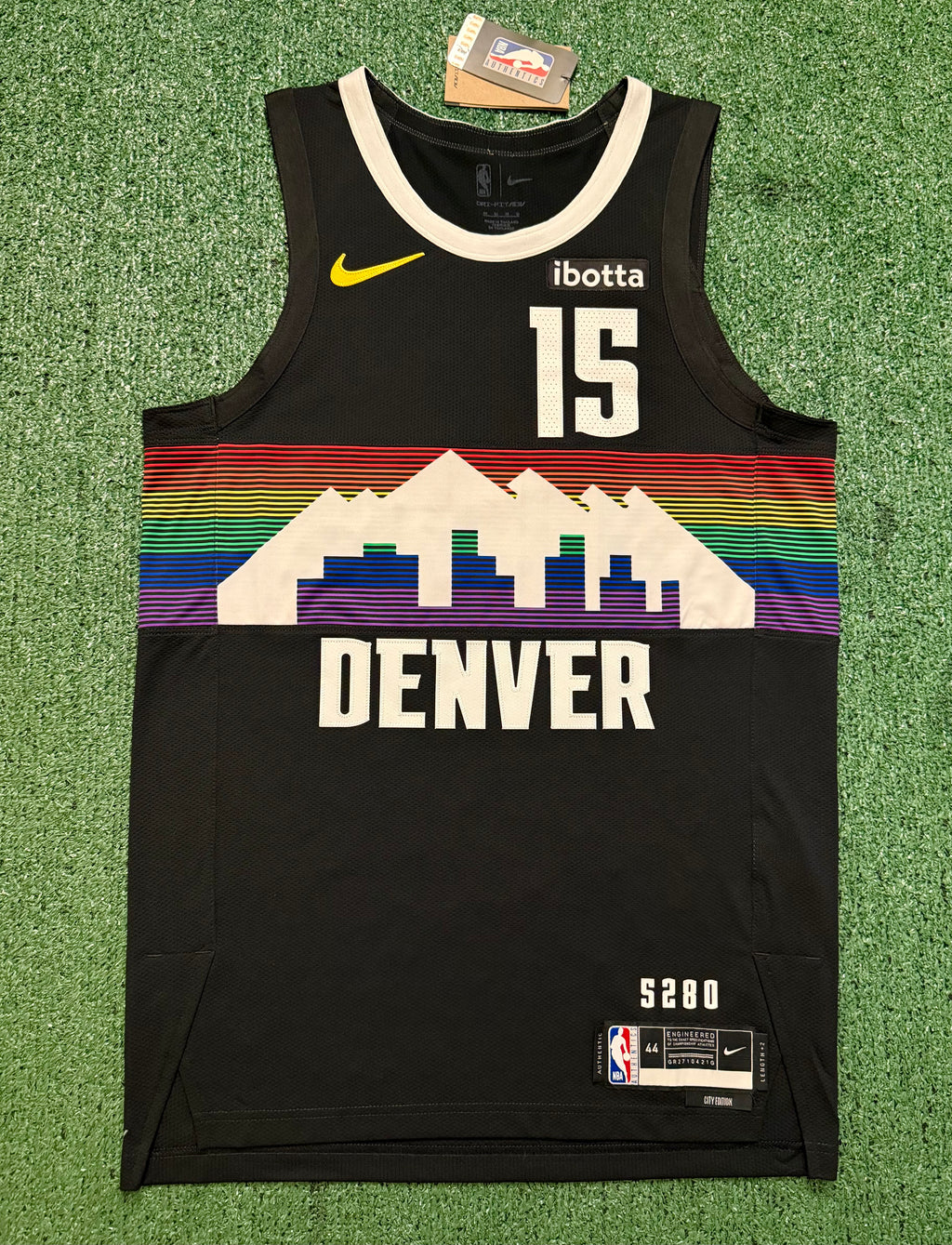Nikola Jokic Denver Nuggets Jersey #15 Nike ADV Authentic Black Size 44 (M) NBA