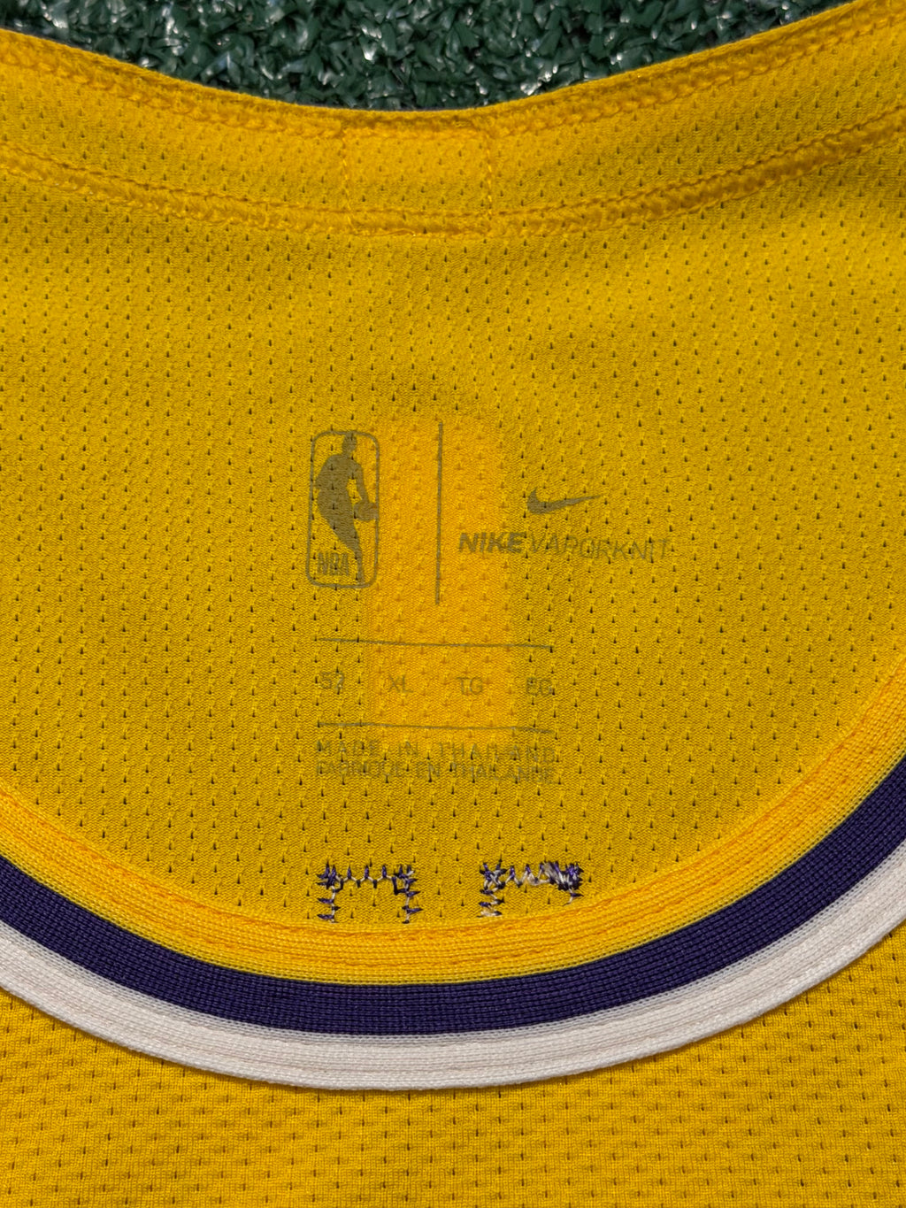 LeBron James Los Angeles Lakers Jersey #23 Nike VaporKnit Authentic Gold Size 52 (XL) NBA