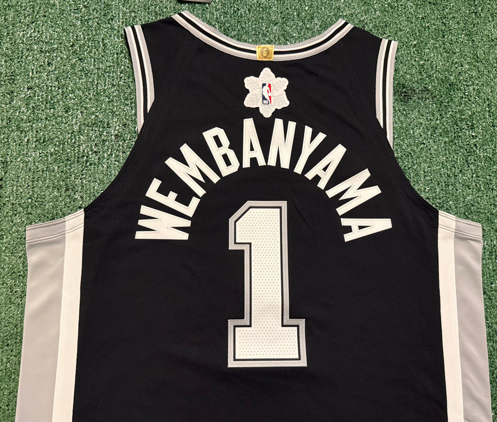 Victor Wembanyama San Antonio Spurs Jersey #1 Nike ADV Authentic Black Size 48 (L) NBA