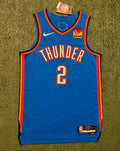 Shai Gilgeous-Alexander Oklahoma City Thunder Jersey #2 Nike ADV Authentic Blue Size 44 (M) NBA