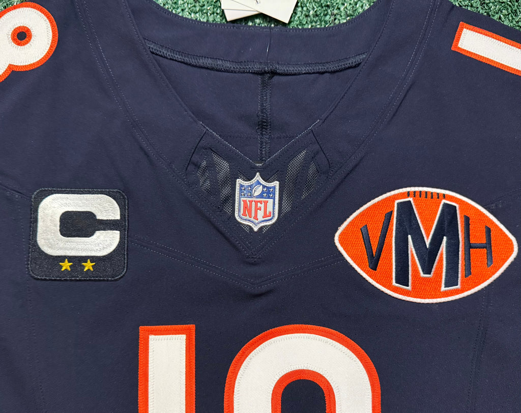 Caleb Williams Chicago Bears Jersey #18 Nike Vapor FUSE Elite Navy Size 44 (Large) NFL