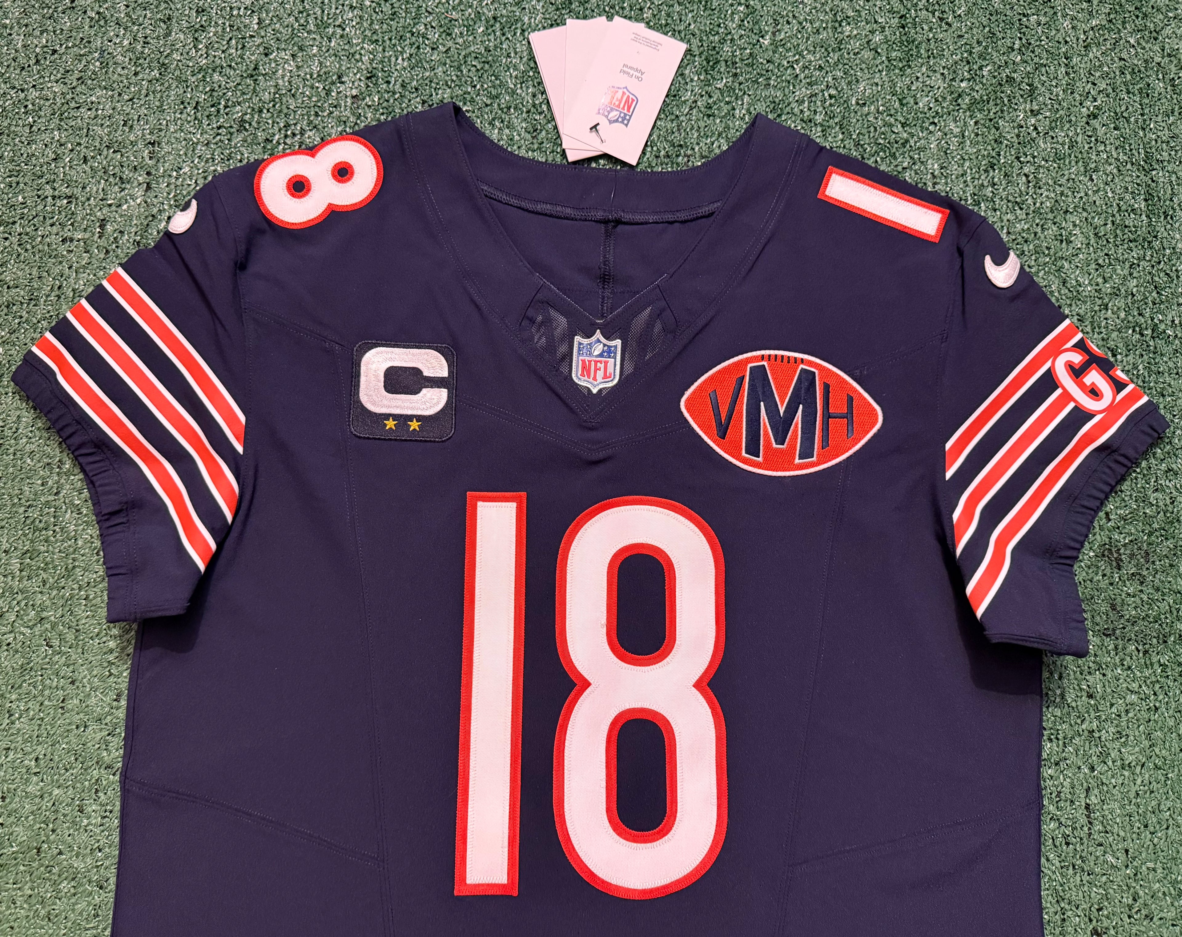 Caleb Williams Chicago Bears Jersey #18 Nike Vapor FUSE Elite Navy Size 44 (Large) NFL
