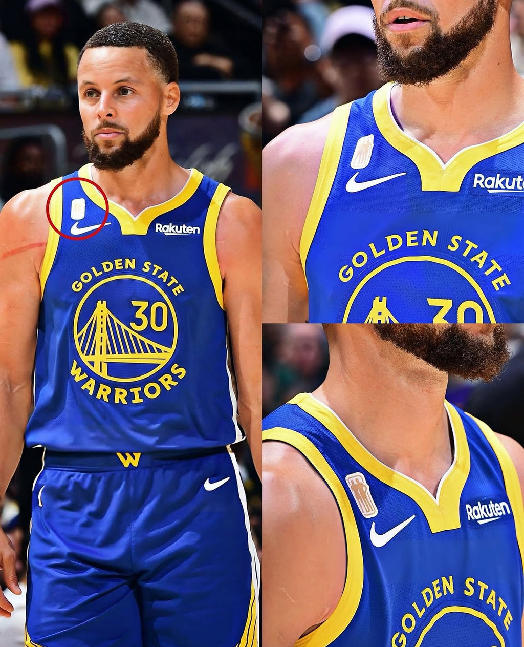 Steph Curry Golden State Warriors Jersey #30 Nike ADV Authentic Blue Size 48 (L) NBA