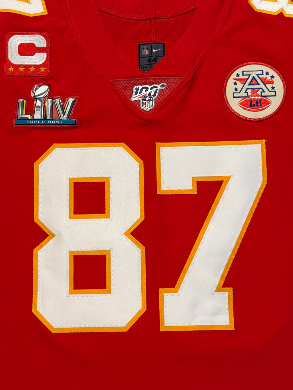 Travis Kelce Kansas City Chiefs Jersey #87 Nike Vapor Elite Red Size 44 (Large) NFL