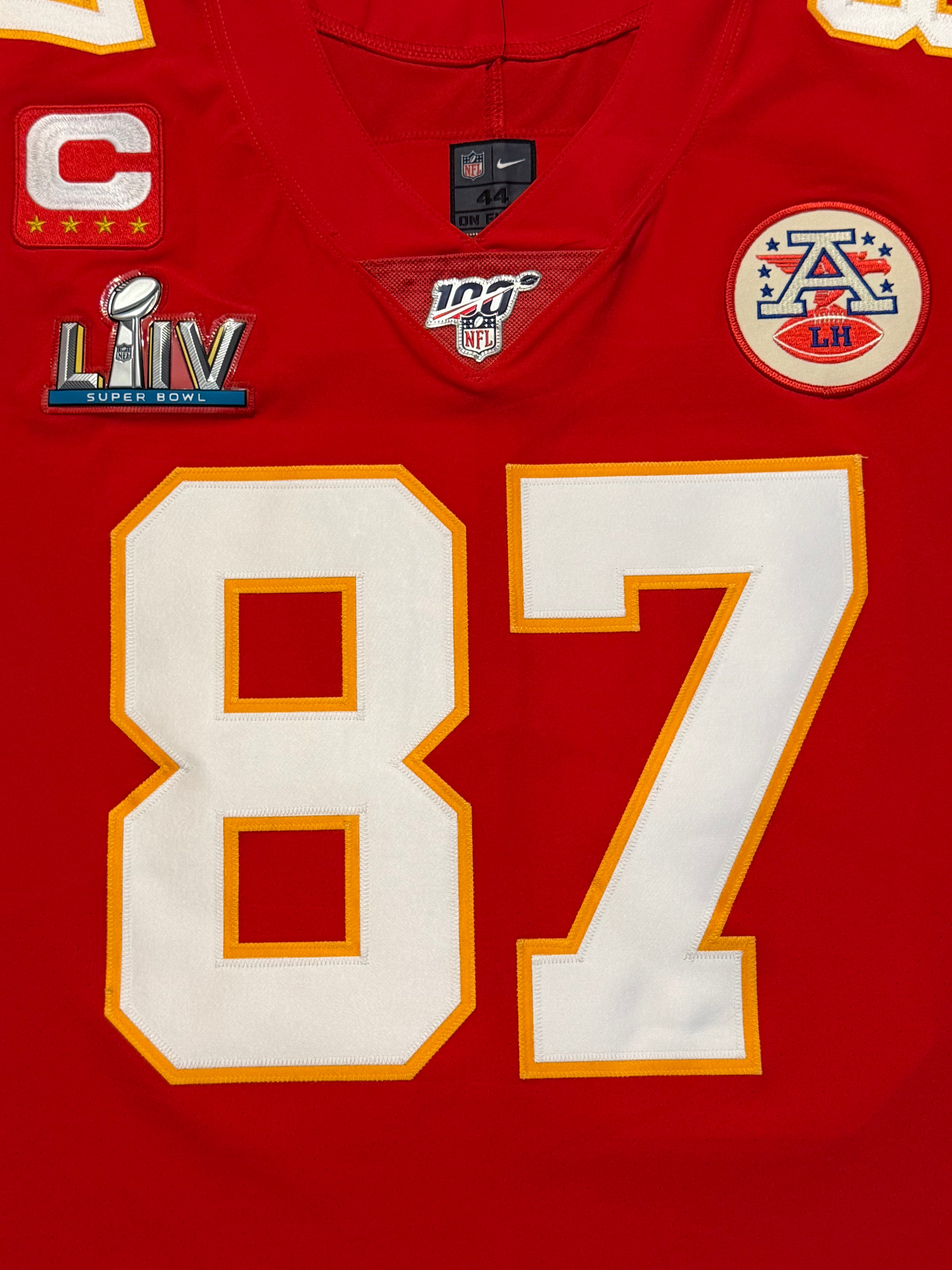 Travis Kelce Kansas City Chiefs Jersey #87 Nike Vapor Elite Red Size 44 (Large) NFL