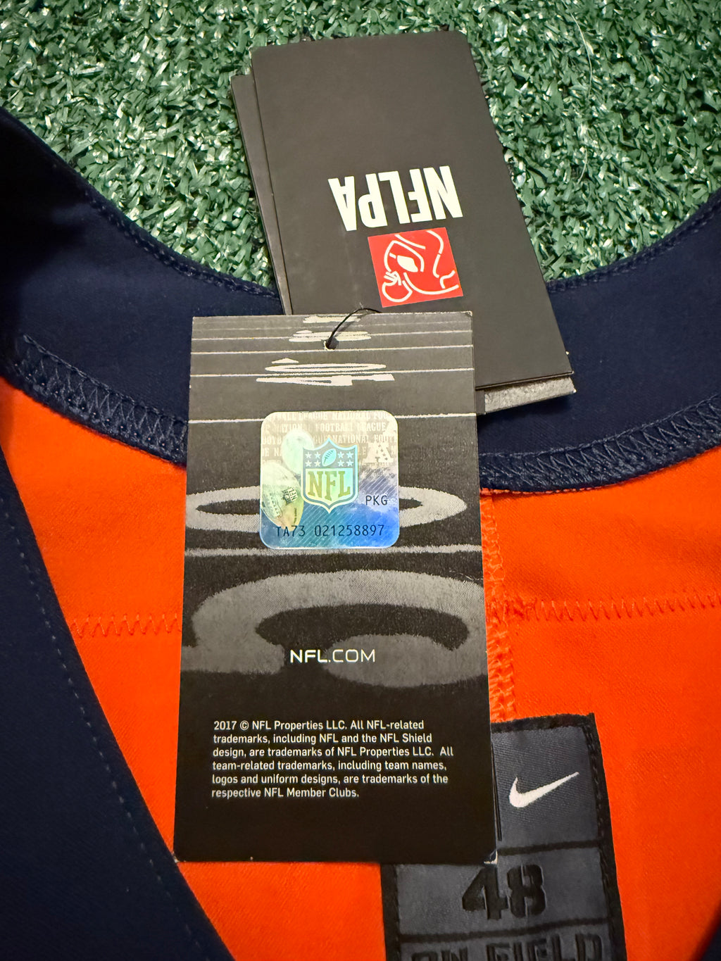 Pat Surtain II Denver Broncos Jersey #2 Nike Vapor Elite Orange Size 48 (XL) NFL