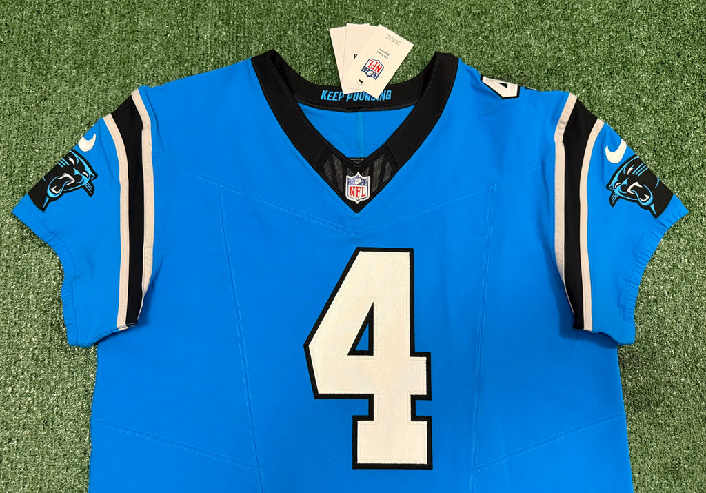 Tetairoa McMillan Carolina Panthers Jersey #4 Nike Vapor FUSE Elite Blue Size 48 (XL) NFL