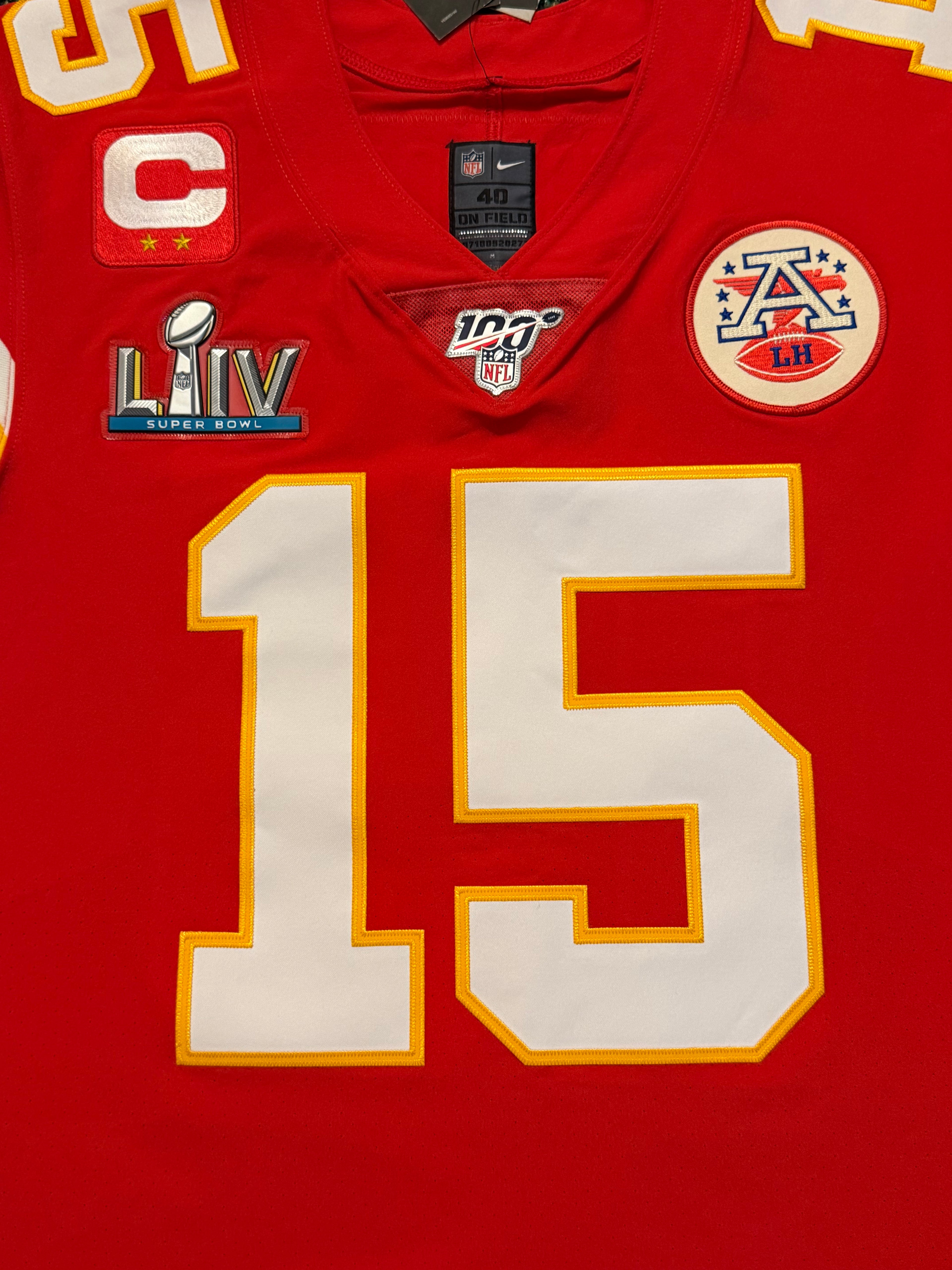 Patrick Mahomes Kansas City Chiefs Jersey #15 Nike Vapor Elite Red Size 40 (M) NFL