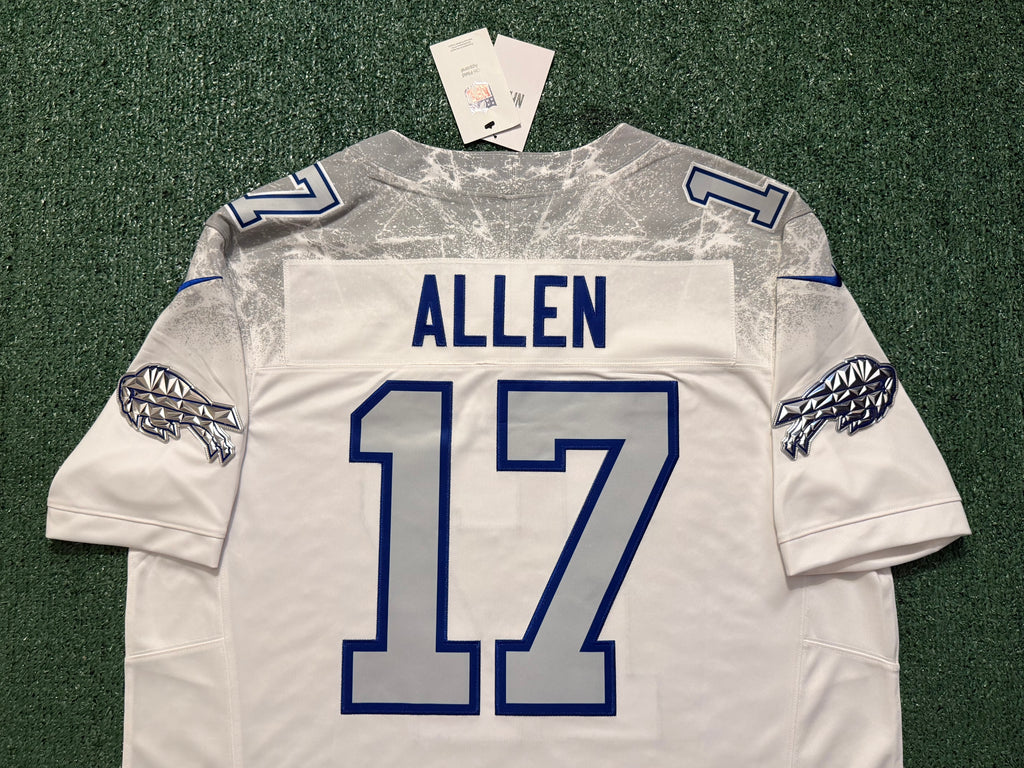 Josh Allen Buffalo Bills Jersey #17 Nike Vapor Fuse Limited Rivalry White Size (XL) NFL