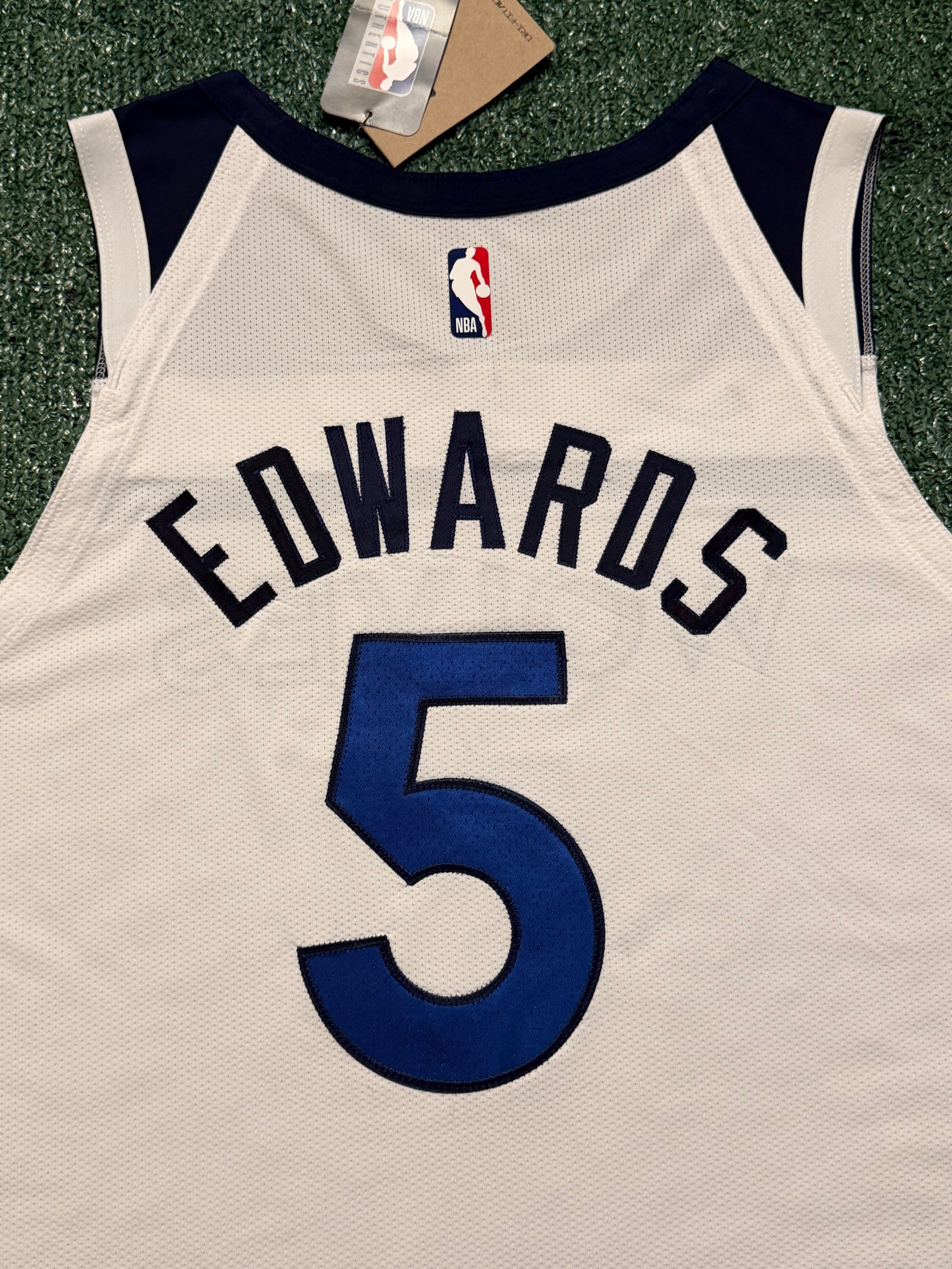 Anthony Edwards Minnesota Timberwolves Jersey #5 Nike ADV Authentic White Size 52 (XL) NBA