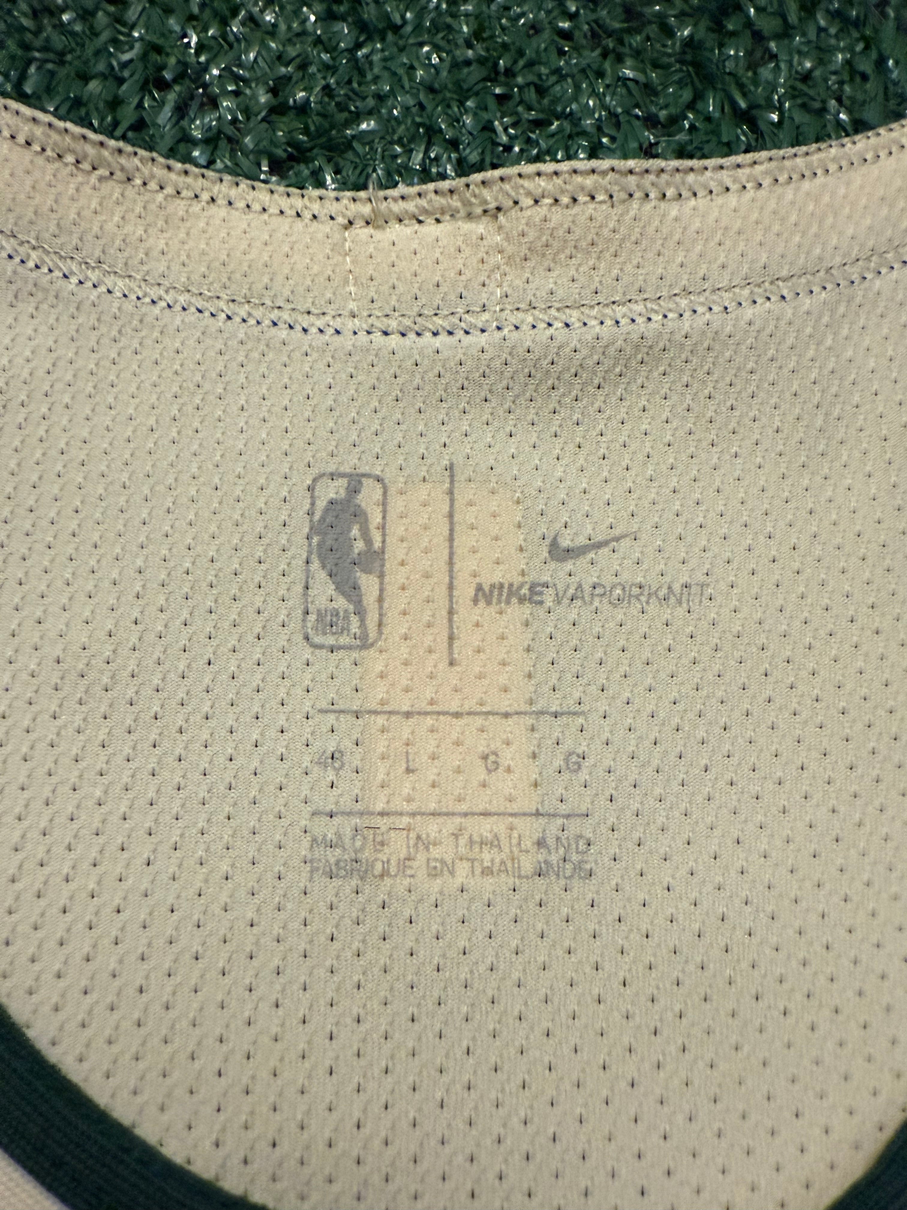 Giannis Antetokounmpo Milwaukee Bucks Jersey #34 Nike Vaporknit Authentic Cream Size 48 (Large) NBA
