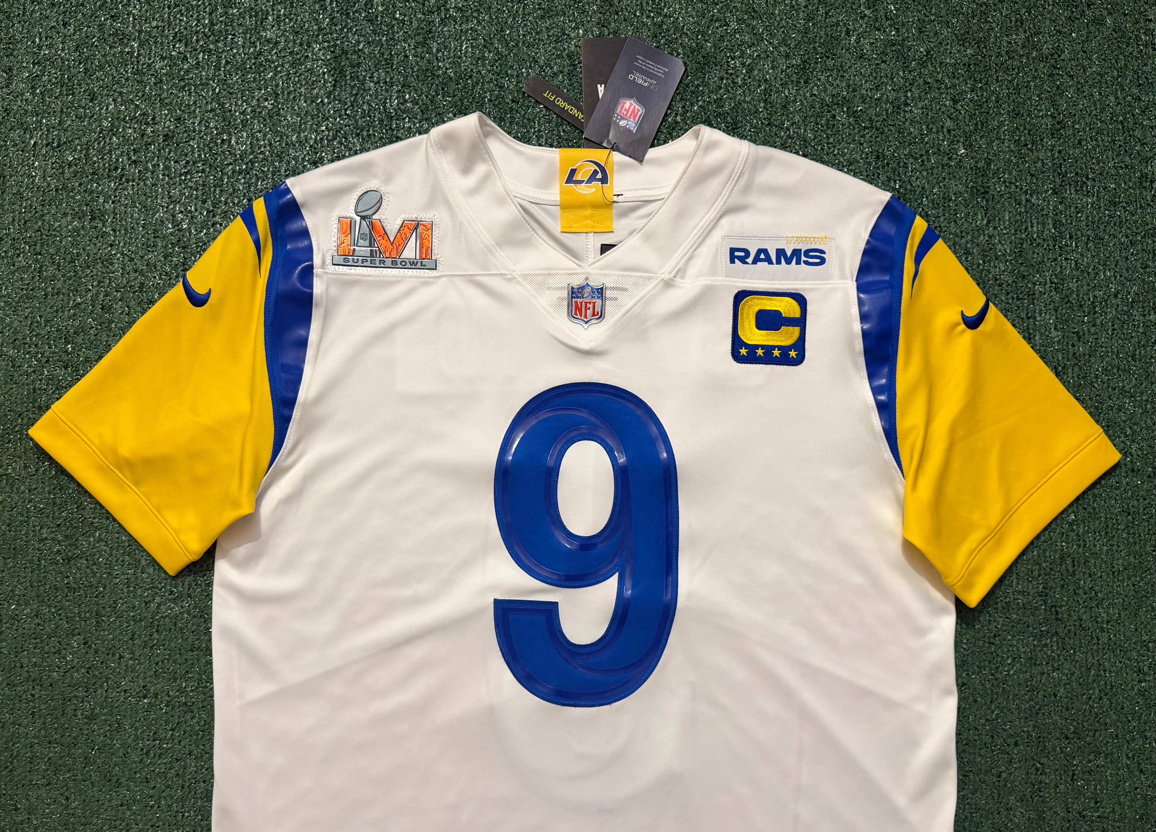 Matthew Stafford Los Angeles Rams Jersey #9 Nike Vapor Limited White (Large) NFL
