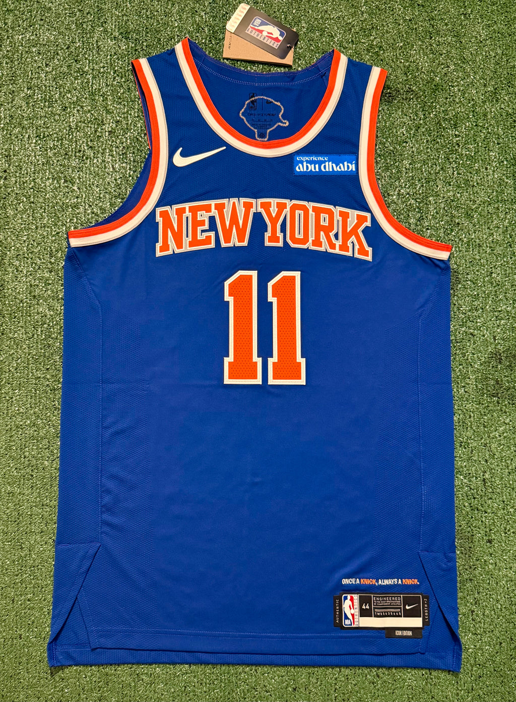 Jalen Brunson New York Knicks Jersey #11 Finals Nike ADV Authentic Blue Size 44 (M) NBA