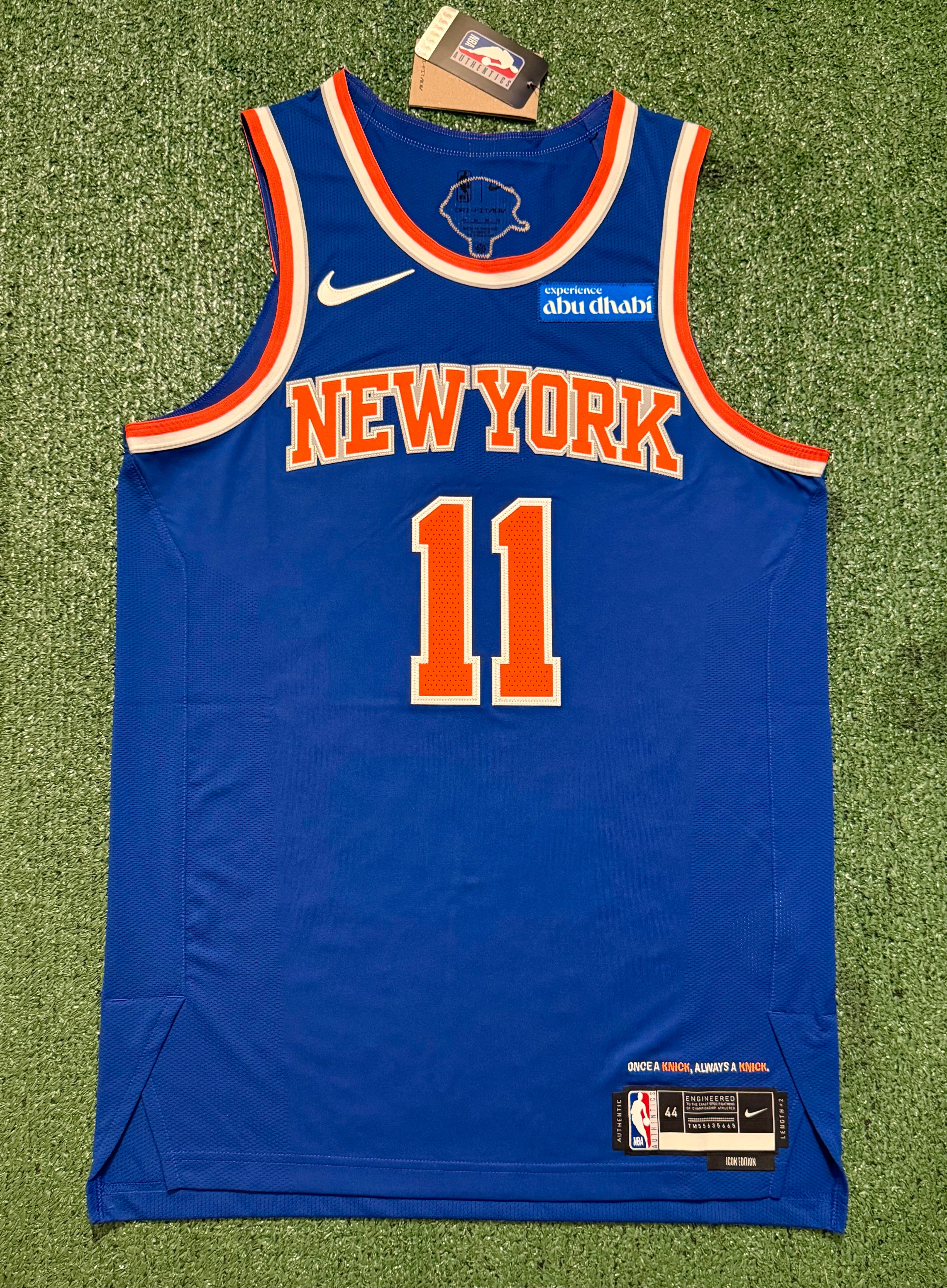 Jalen Brunson New York Knicks Jersey #11 Finals Nike ADV Authentic Blue Size 44 (M) NBA