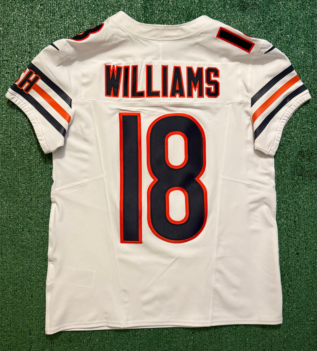 Caleb Williams Chicago Bears Jersey #18 Nike Vapor FUSE Elite White Size 40 (Medium) NFL