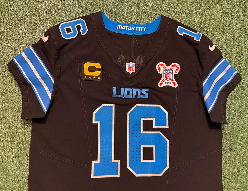 Jared Goff Detroit Lions Jersey #16  Nike Vapor FUSE Elite Black Size 48 (XL) NFL