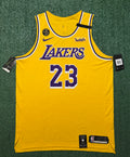 LeBron James Los Angeles Lakers Jersey #23 Nike VaporKnit Authentic Gold Size 52 (XL) NBA