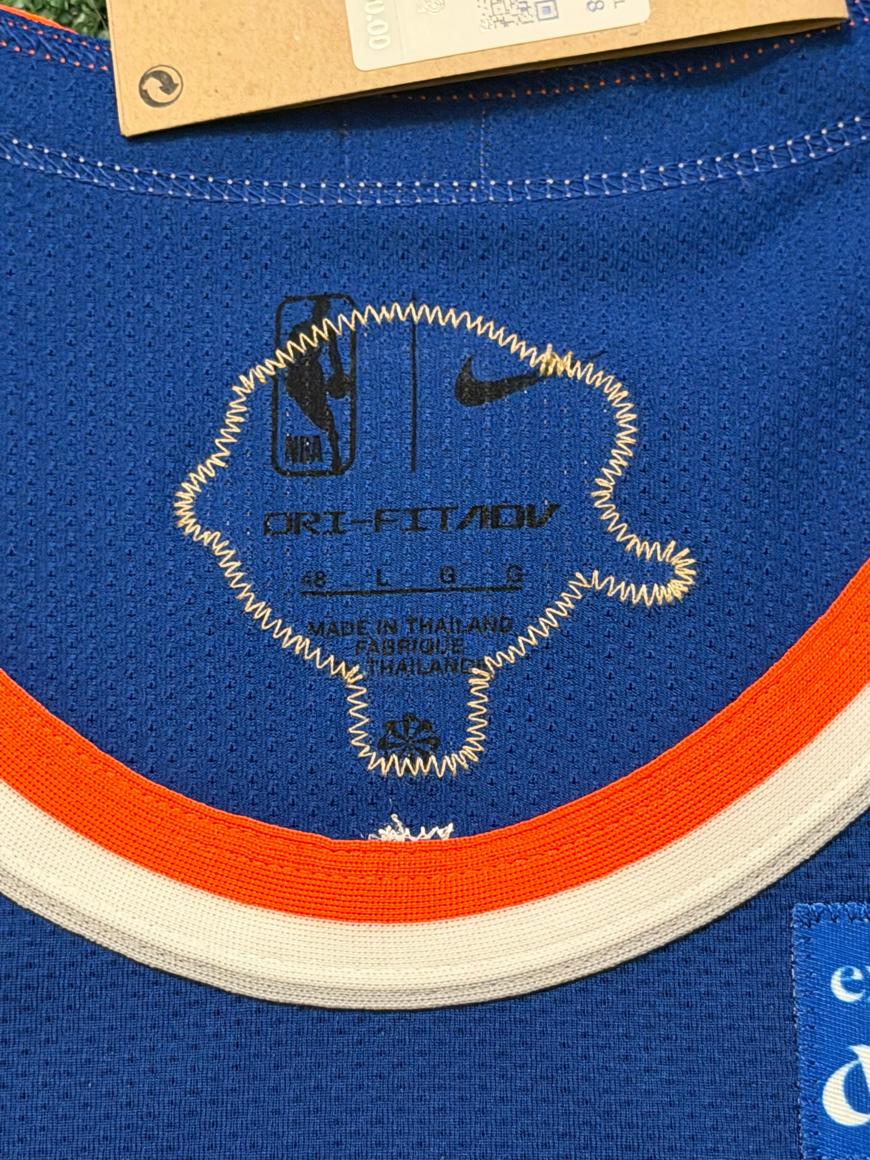 Jalen Brunson New York Knicks Jersey #11 Finals Nike ADV Authentic Blue Size 48 (L) NBA