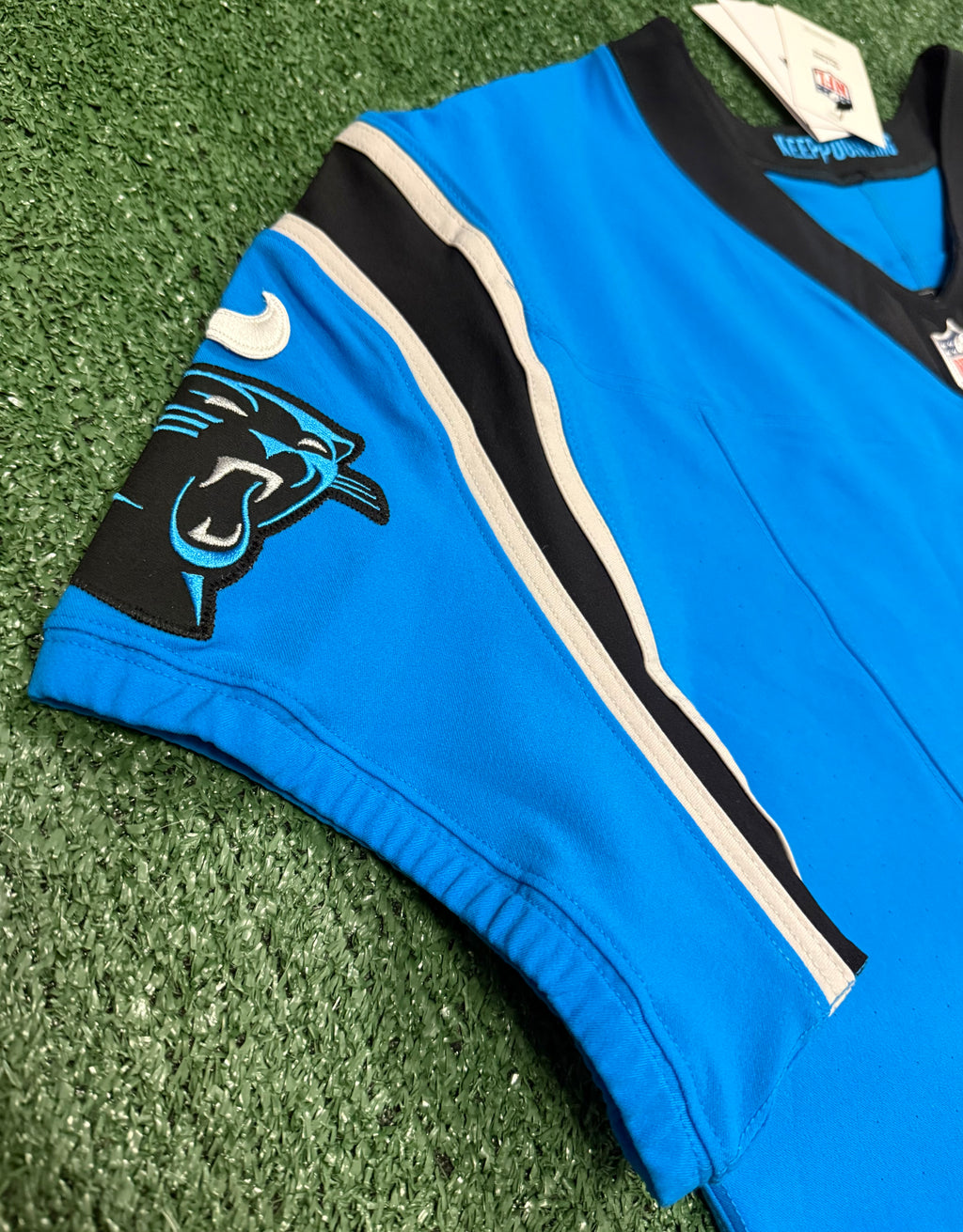 Tetairoa McMillan Carolina Panthers Jersey #4 Nike Vapor FUSE Elite Blue Size 48 (XL) NFL