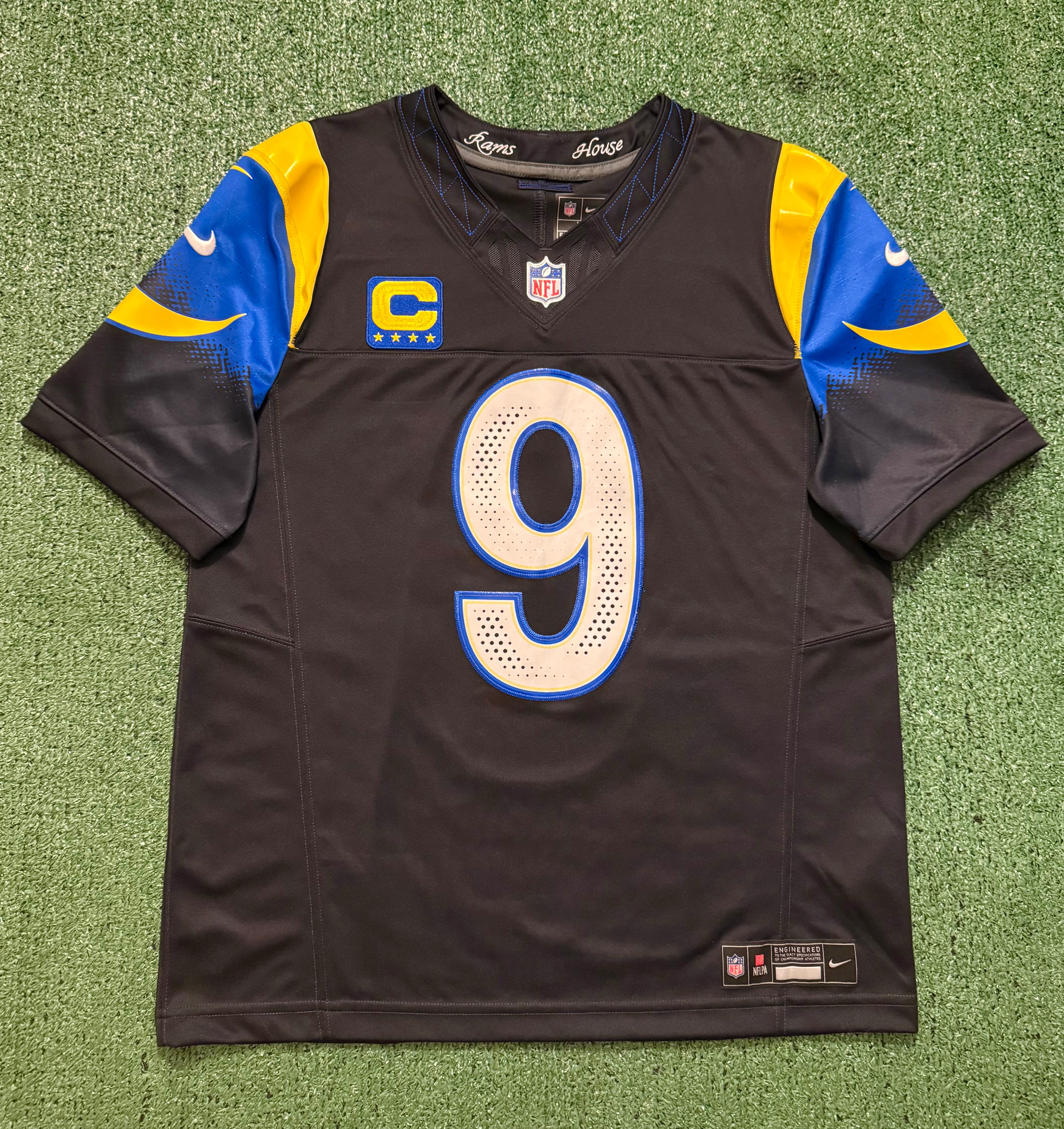 Matthew Stafford Los Angeles Rams Jersey #9 Nike FUSE Rivalry Black Size (Medium) NFL