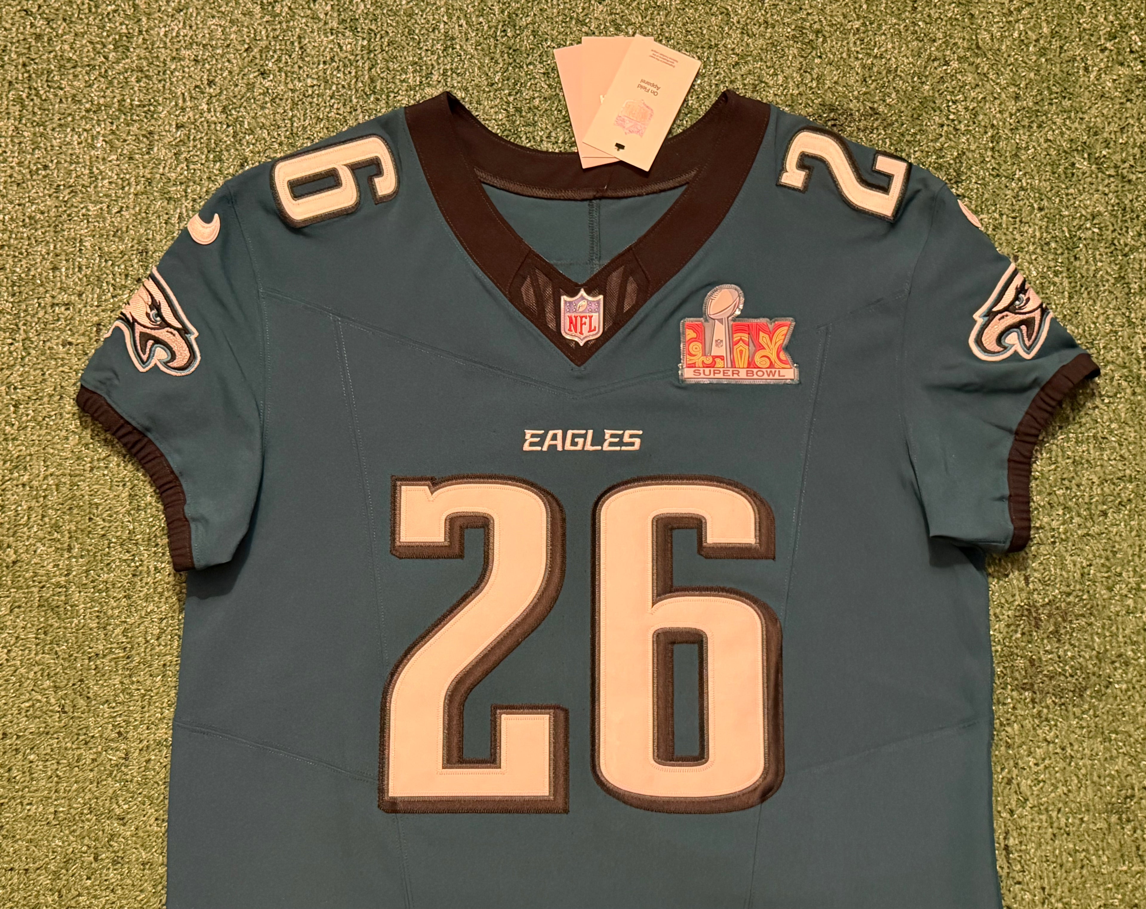 Saquon Barkley Philadelphia Eagles Jersey #26 Nike Vapor FUSE Elite Green 44 (Large) NFL
