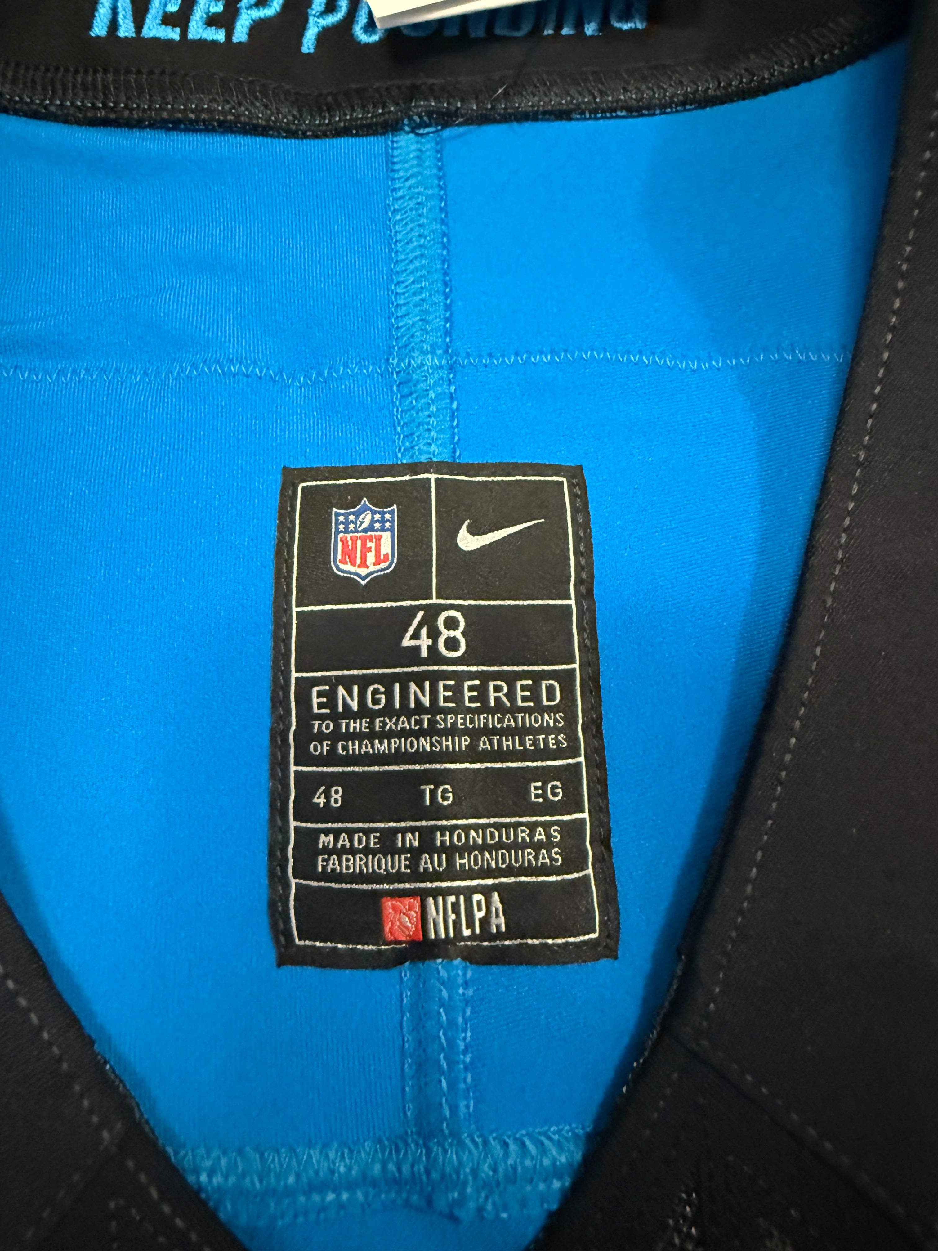 Tetairoa McMillan Carolina Panthers Jersey #4 Nike Vapor FUSE Elite Blue Size 48 (XL) NFL